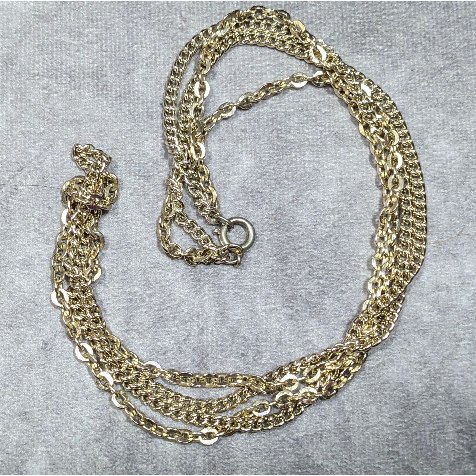 Other Simple Classic Gold Tone Double Chain Necklace Size ONE SIZE - 4 Thumbnail