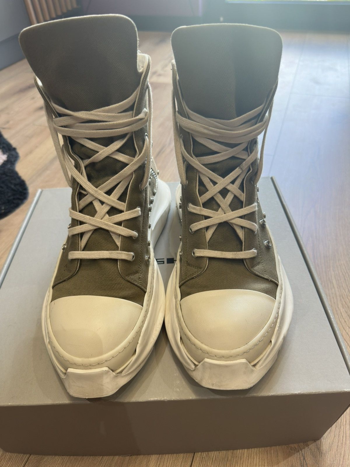 Rick Owens Drkshdw Rick Owens DRKSHDW Abstract Ramones Size US 12 / EU 45 - 3 Thumbnail