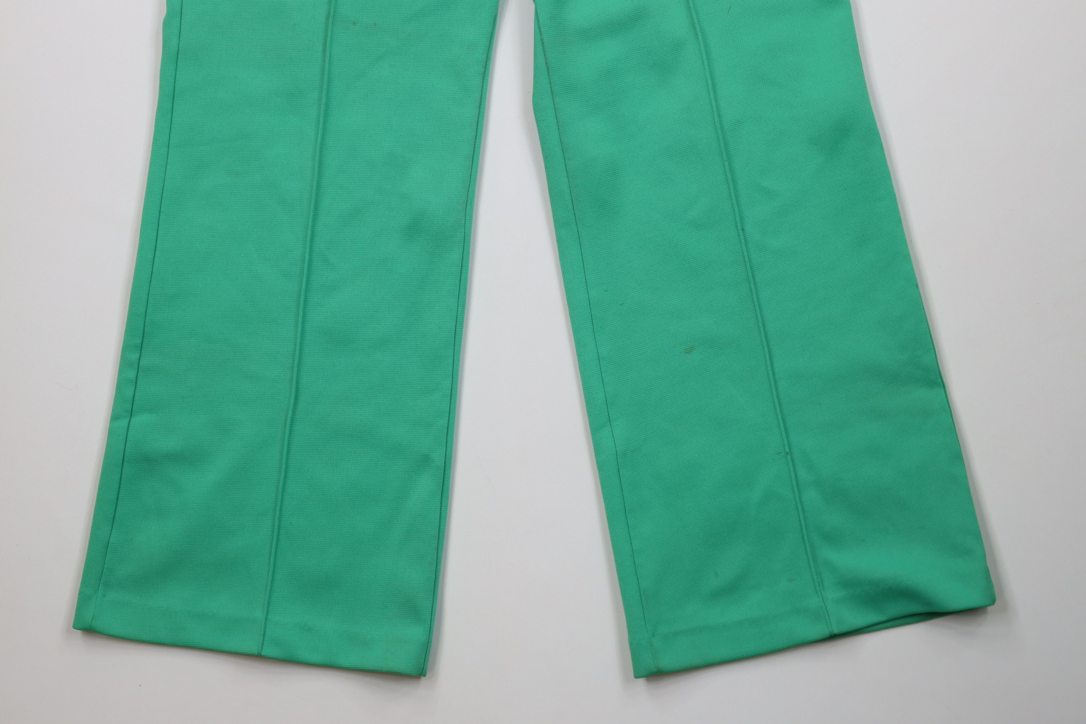 Vintage Vintage 70s Streetwear Wide Leg Bell Bottoms Pants Green Size 32" / US 10 / IT 46 - 4 Thumbnail