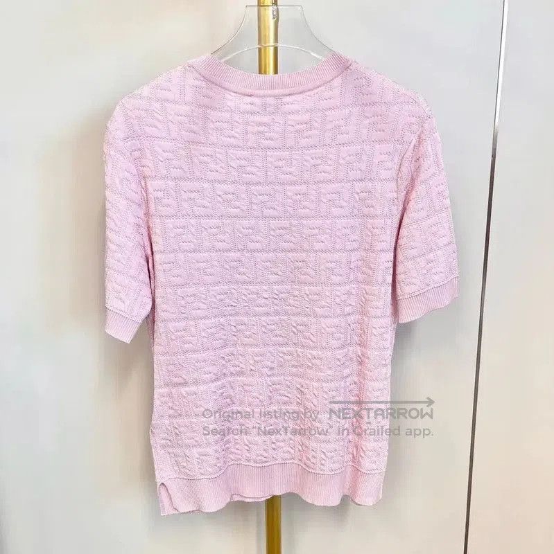 Fendi Fendi Pink Short Sleeve T-Shirt for Women . Size XS / US 0-2 / IT 36-38 - 2 Thumbnail