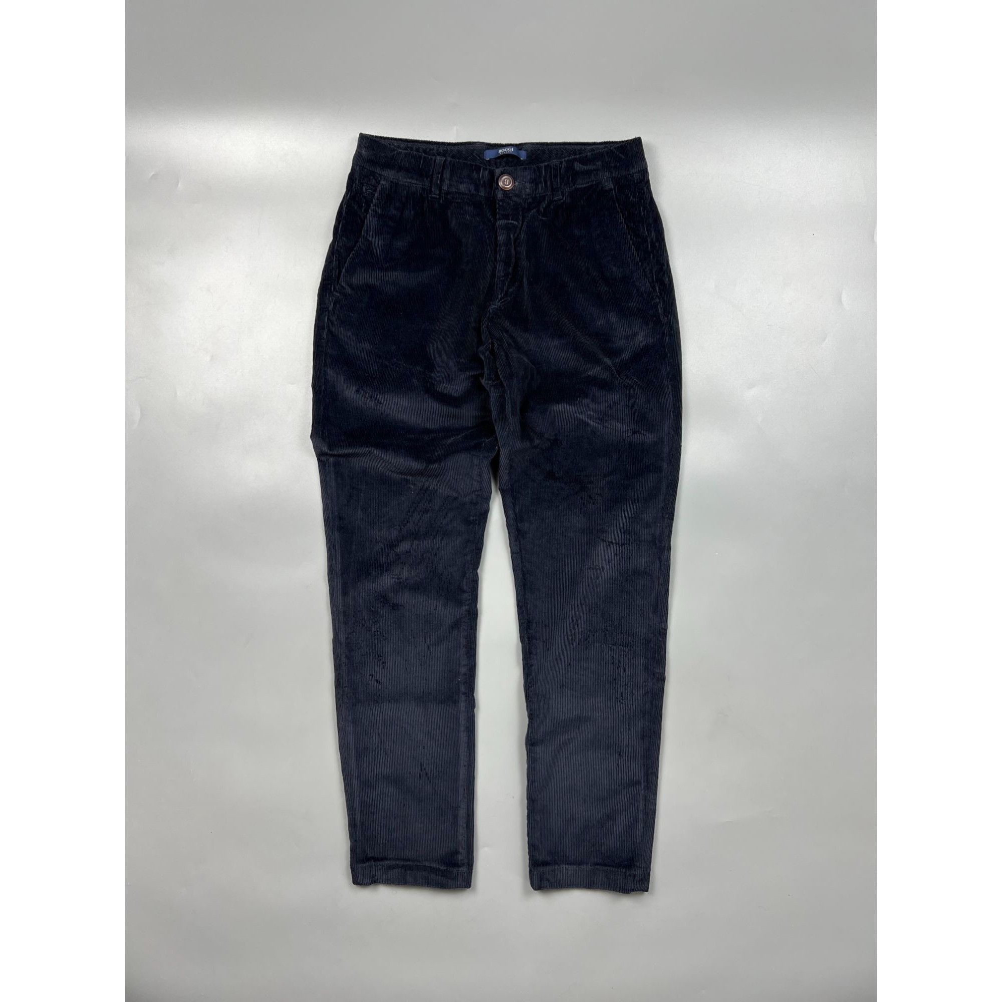 Boggi Boggi Milano Navy Blue Corduroy Pants (Y0171) Size US 30 / EU 46 - 1 Thumbnail
