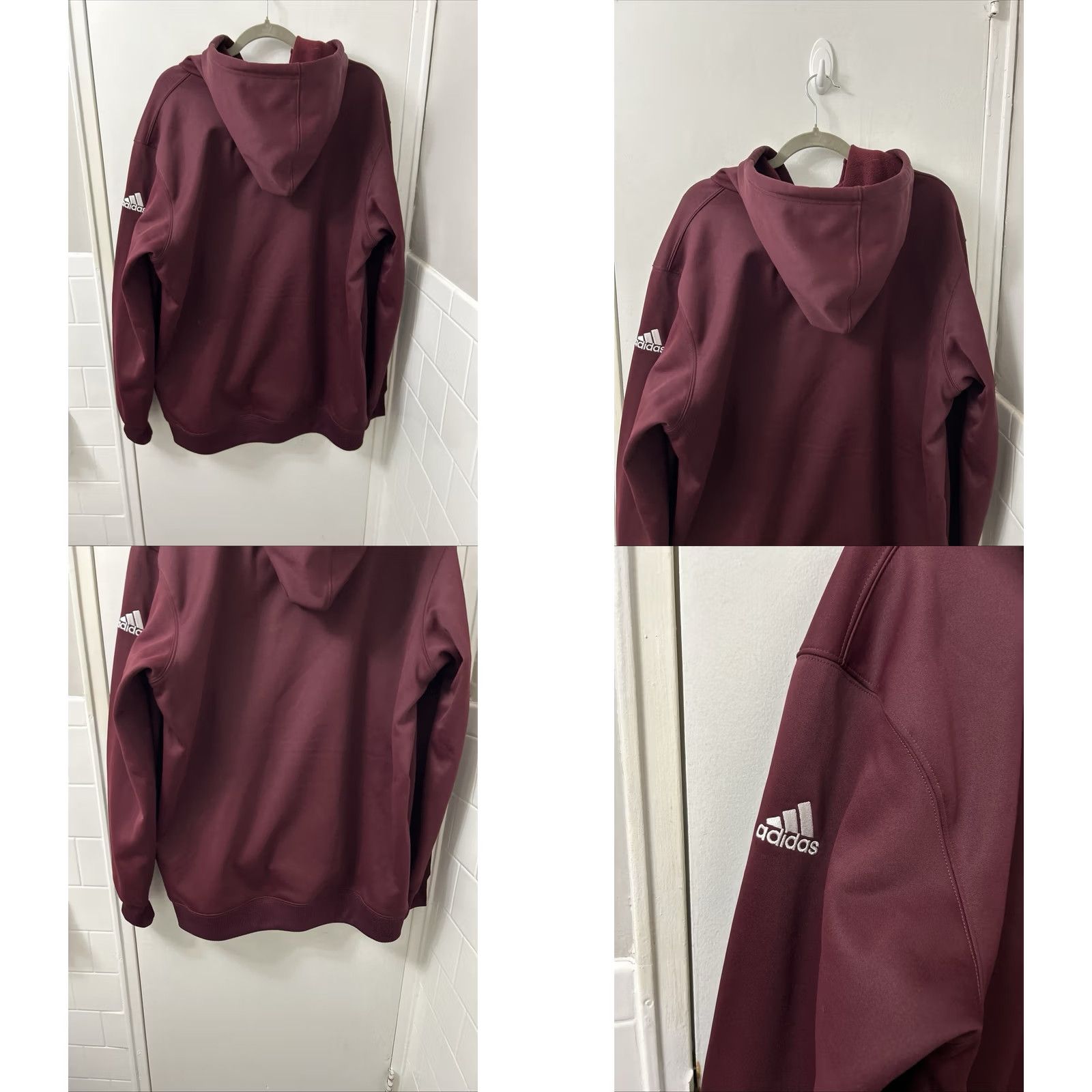 Adidas Adidas Hoodie Mens 2XL Maroon Fleece Lined Special Olympics Sweatshirt L/S NWT Size US XXL / EU 58 / 5 - 8 Thumbnail