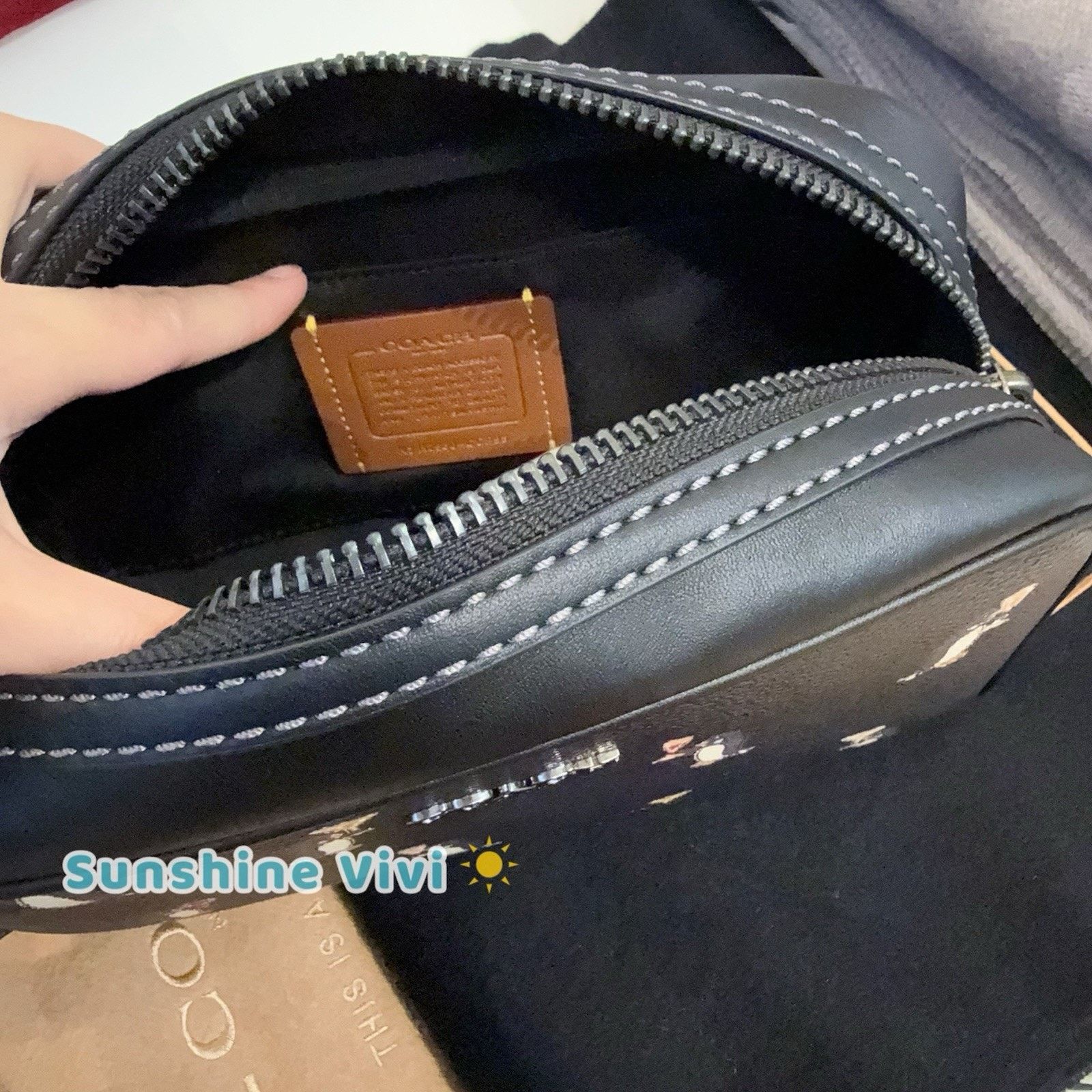 Coach NWT Coach MEN Small Travel Kit Penguin CCP95 Gunmetal/Black Size ONE SIZE - 9 Thumbnail