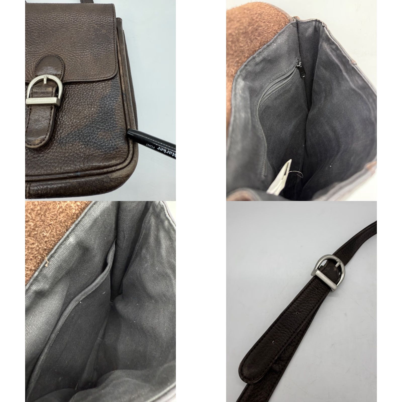 Eddie Bauer Eddie Bauer Brown Pebbled Leather Organizer Crossbody Purse Adj Strap Two Sided Crossbody Womens ADULT? Size ONE SIZE - 9 Thumbnail