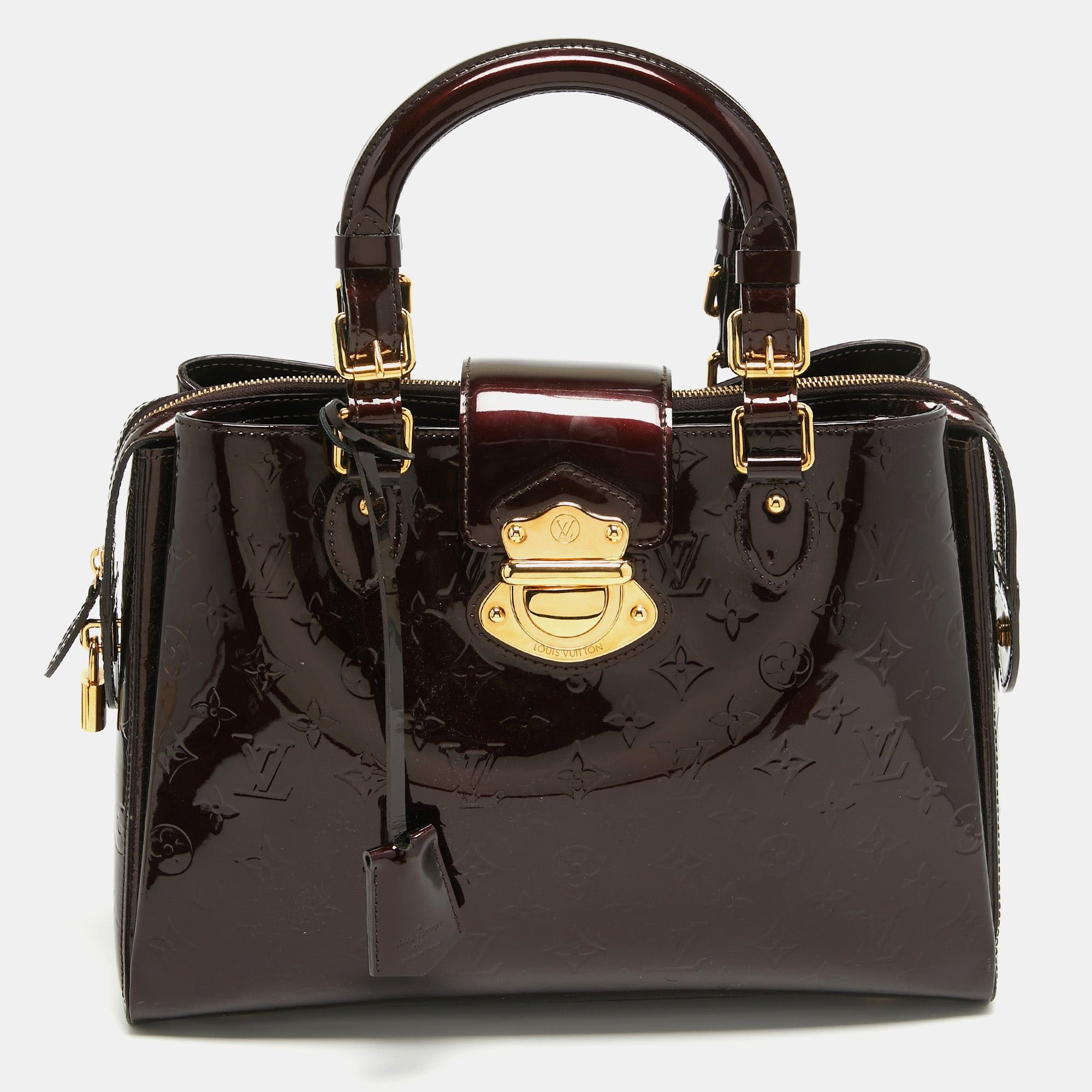 image of Louis Vuitton Amarante Monogram Vernis Melrose Avenue Bag in Red, Women's