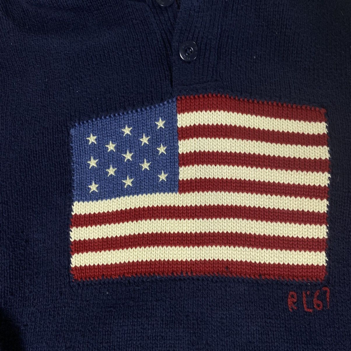 Polo Ralph Lauren Vintage Polo Ralph Lauren USA Flag 1/4 Zip Sweater Size US L / EU 52-54 / 3 - 6 Thumbnail