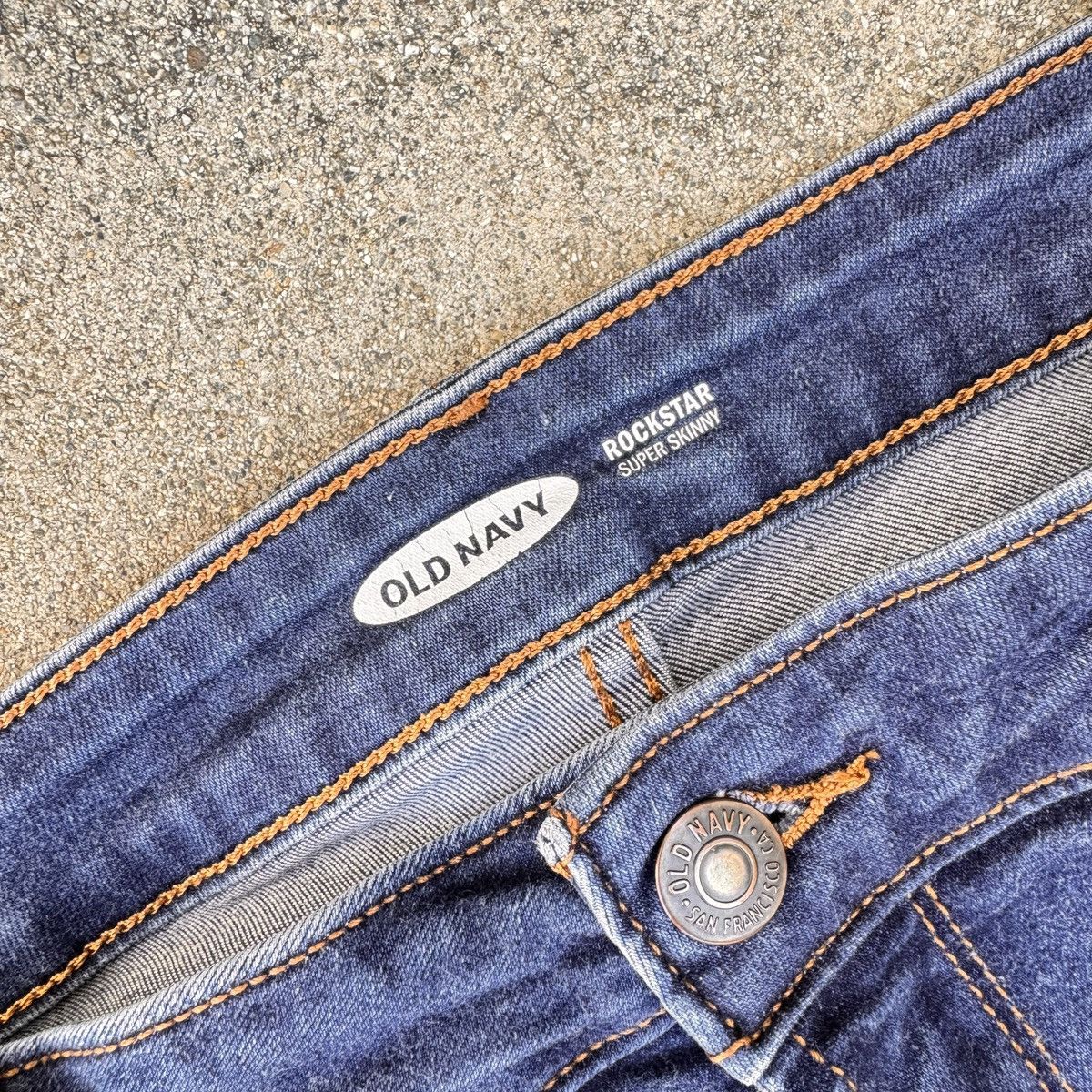 Levi's Vintage Clothing × Old Navy × Vintage Old Navy Rockstar Super Skinny Jeans – Dark Wash Size 32" / US 10 / IT 46 - 3 Thumbnail