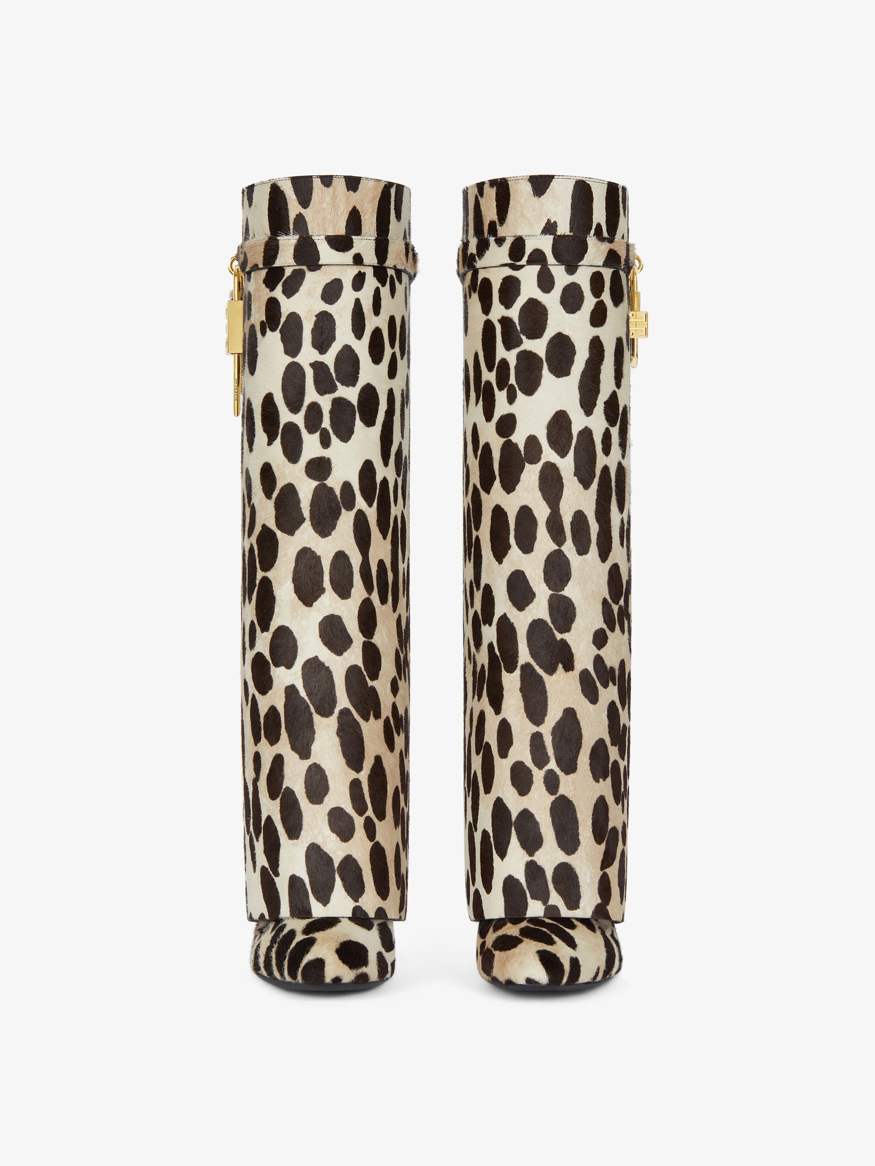 Givenchy o1srvl11e0925 Shark Lock Stiletto Boots in Leopard Size US 5.5 / IT 35.5 - 3 Thumbnail