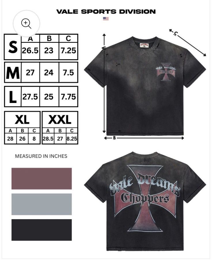 Vale Vale Forever Chopper Tee Size US L / EU 52-54 / 3 - 8 Thumbnail