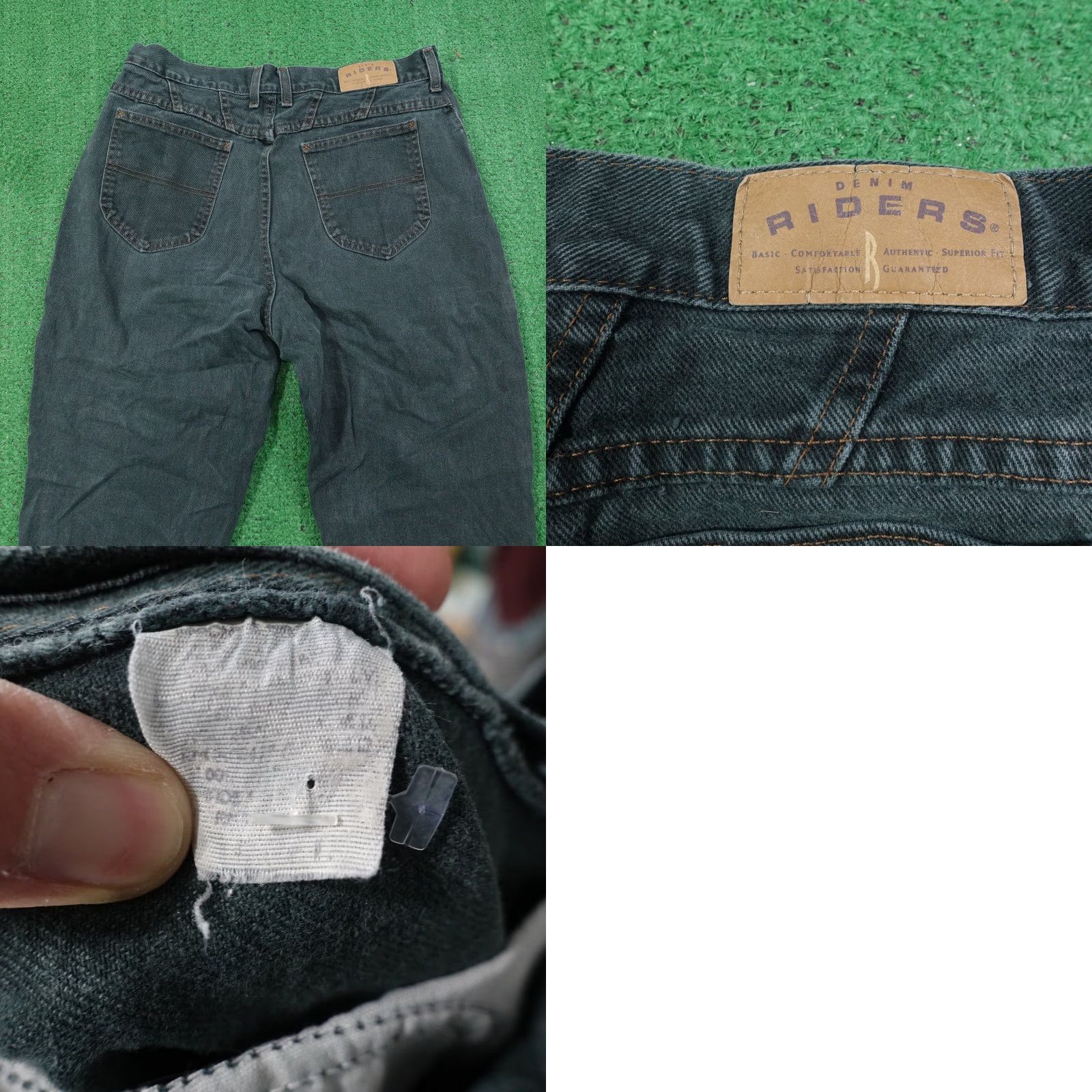 Vintage VINTAGE RIDERS GREEN USA MADE DENIM JEANS WOMENS 33X28 Size 24" / US 00 / IT 34 - 8 Thumbnail