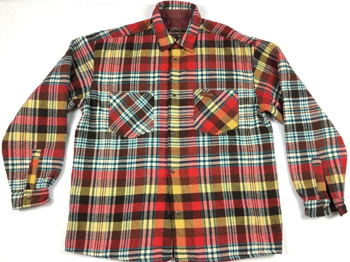Flannel × Marlboro Classics Marlboro Classics Western Shirt Flannel Plaid Checked Size US L / EU 52-54 / 3 - 1 Thumbnail