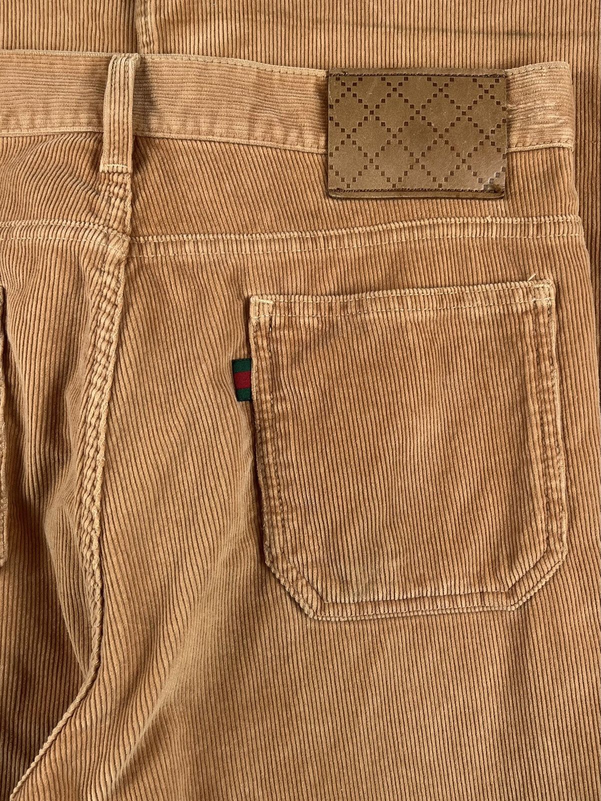 Gucci Gucci Tom Ford Leather Patch Wide Leg Flared Corduroy Jeans Size US 30 / EU 46 - 4 Thumbnail