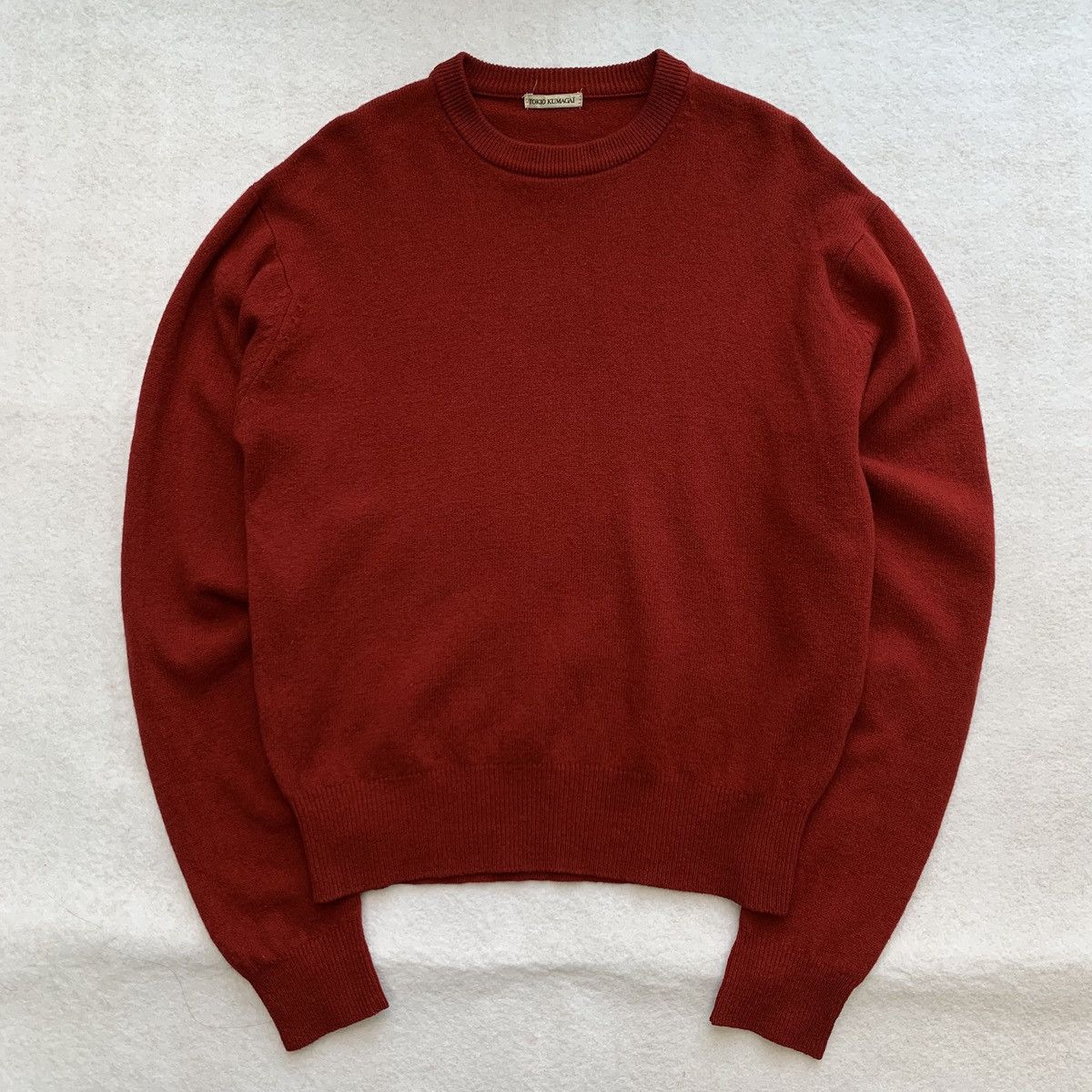 Tokio Kumagai Tokio Kumagai Crimson Wool Knitted Crewneck Sweater Size US M / EU 48-50 / 2 - 1 Thumbnail