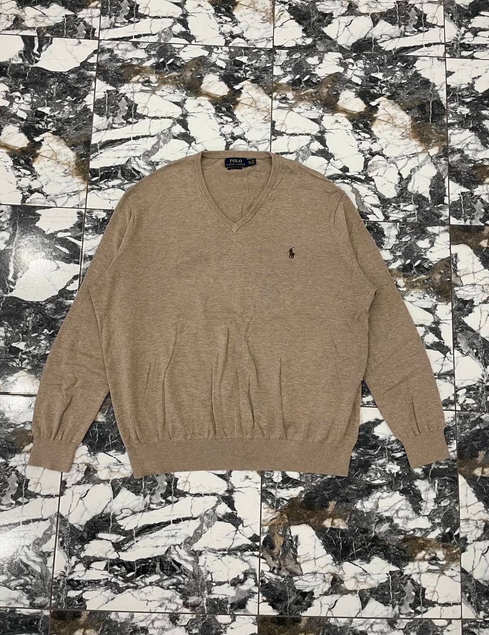 Polo Ralph Lauren Polo Ralph Lauren Old Money Cotton V-Neck Sweater Size US XL / EU 56 / 4 - 2 Thumbnail
