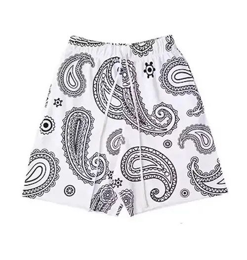 Jean Indigo Union Japan White Big Bandana Paisley Aloha Shorts Size US 33 - 2 Thumbnail