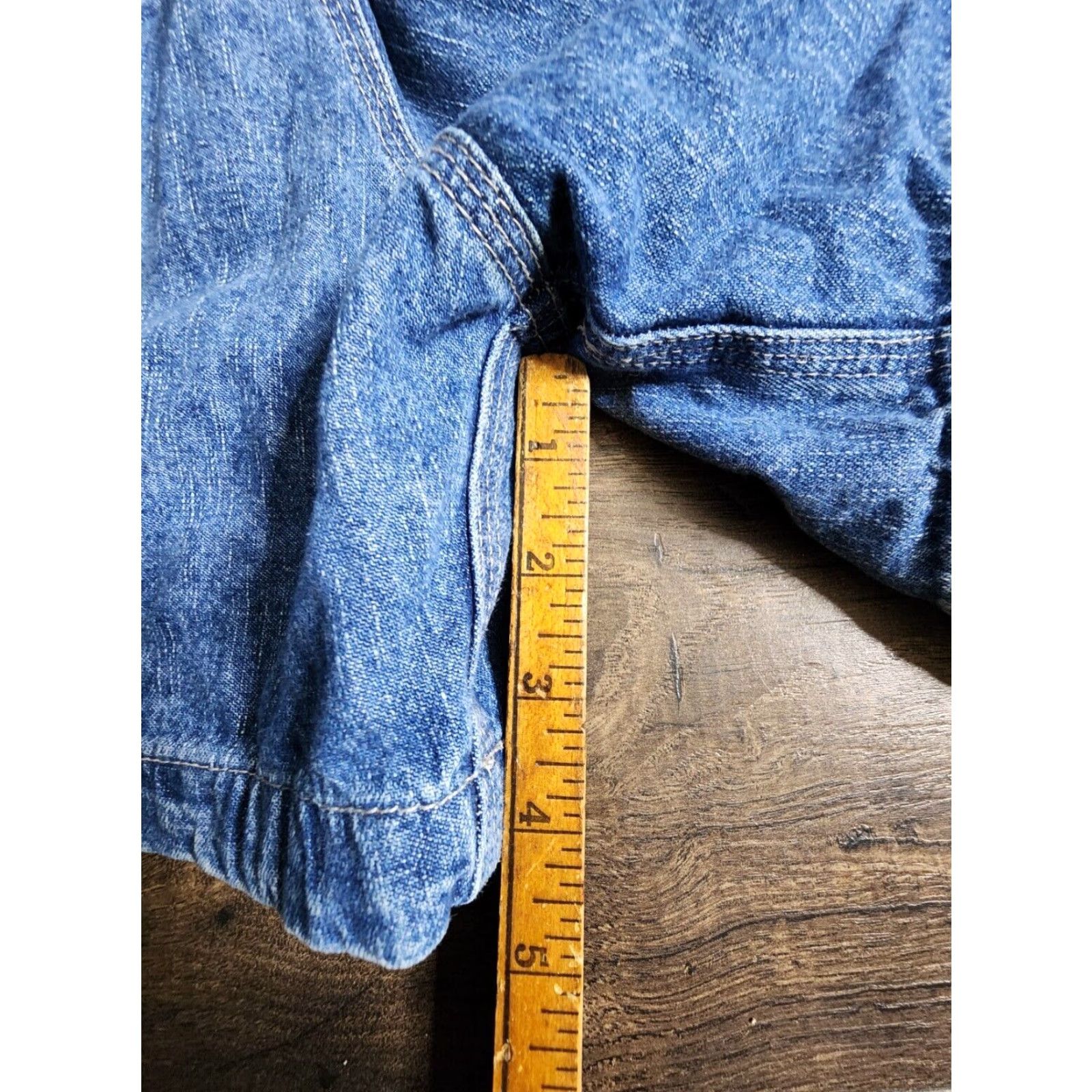 Lee VINTAGE Lee Denim Overall Jean Shorts Womens XL Blue USA Size 40" / US 18 - 4 Thumbnail