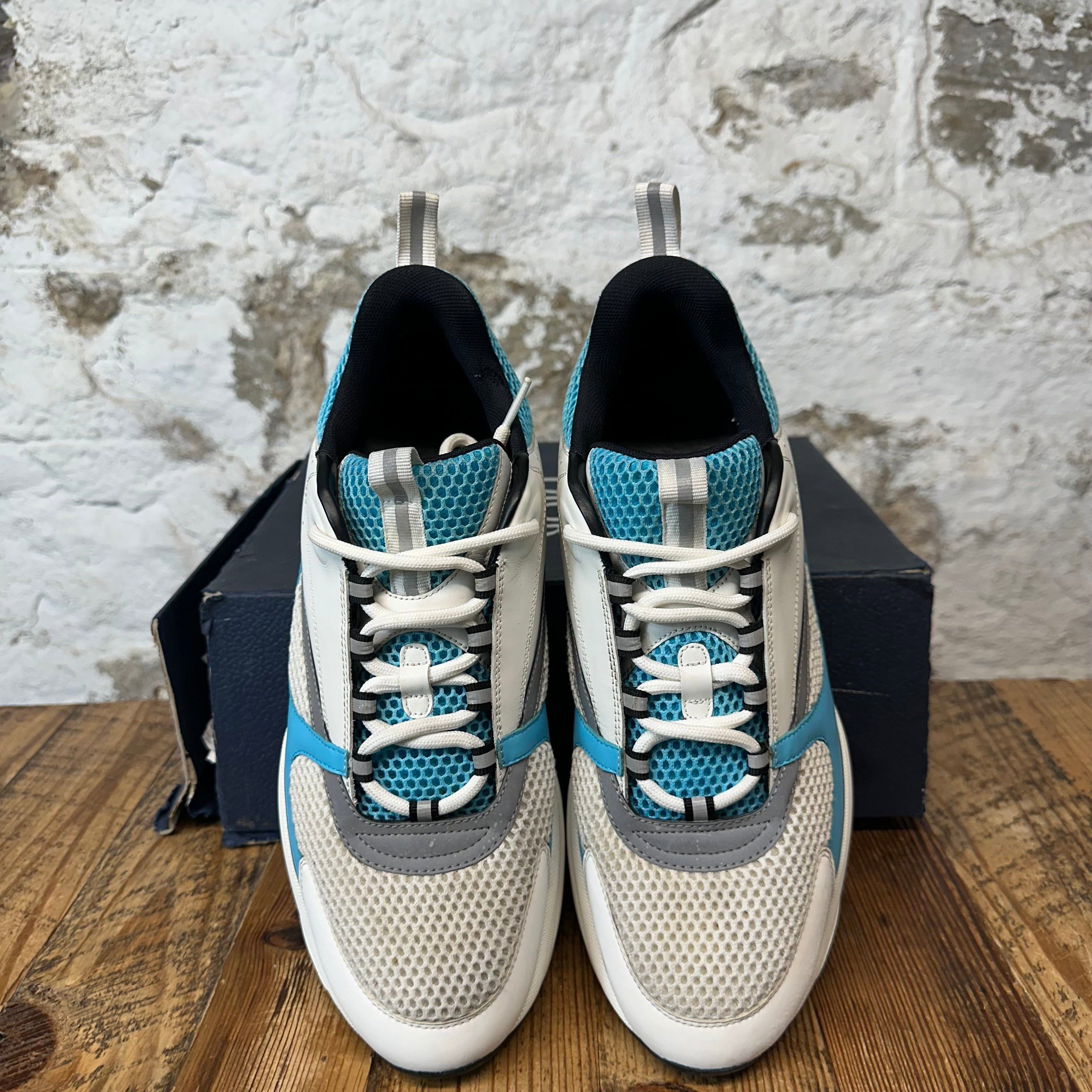 Dior Dior B22 White Grey Teal Blue Sneaker Sz 13 (46) Size US 13 / EU 46 - 3 Thumbnail