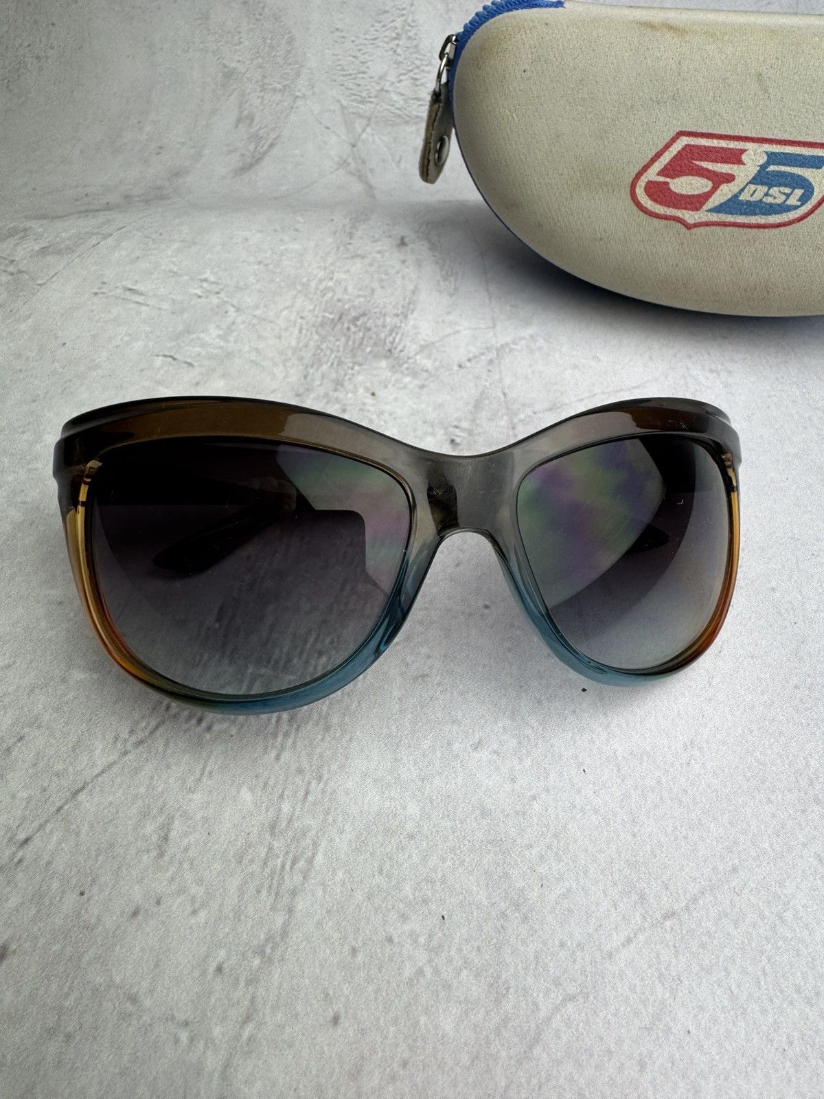 Diesel Sunglasses Vintage Eyewear Logo Y2K Case