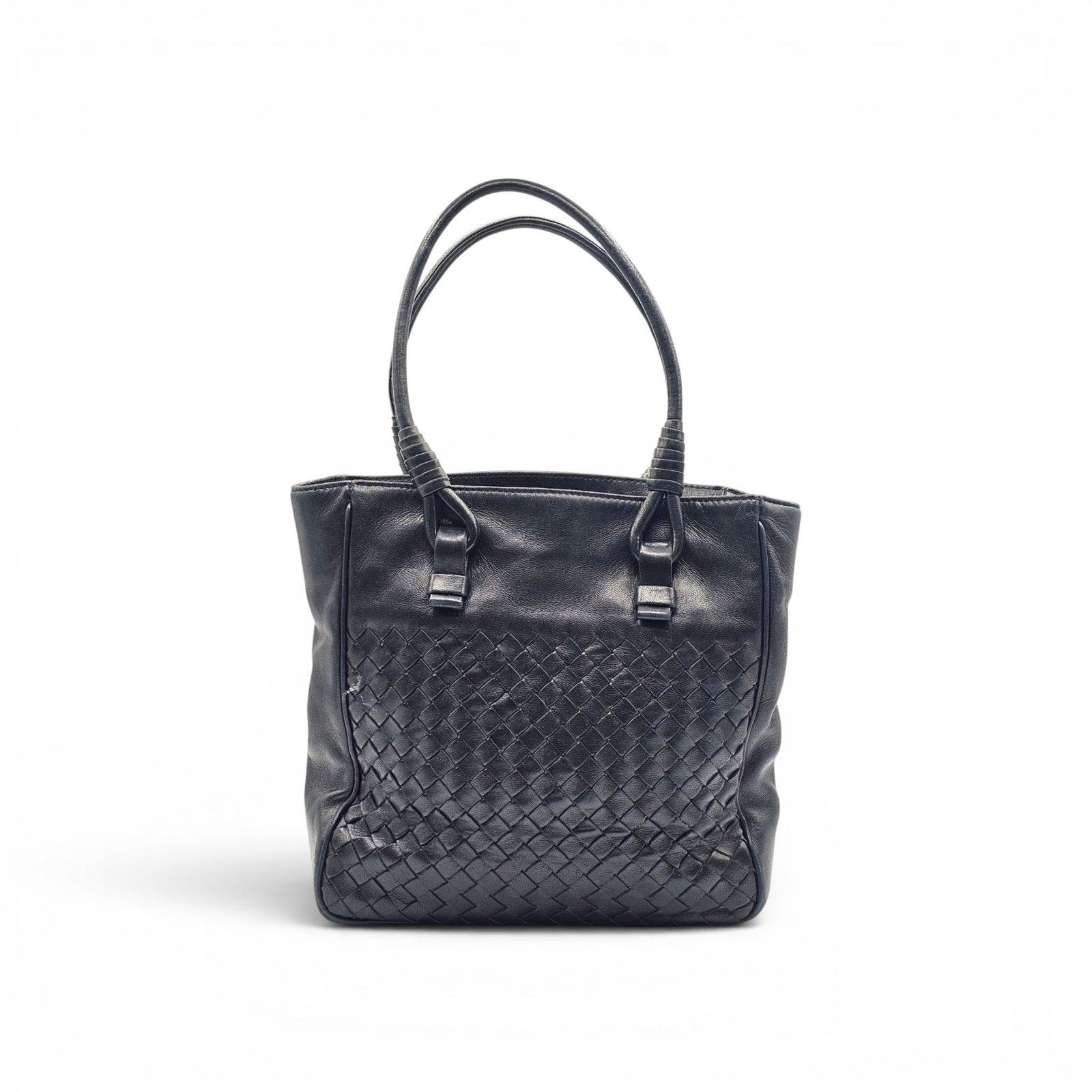 Bottega Veneta Tote Bag Black Nappa Leather Intrecciato Parachute Woven Size ONE SIZE - 2 Thumbnail