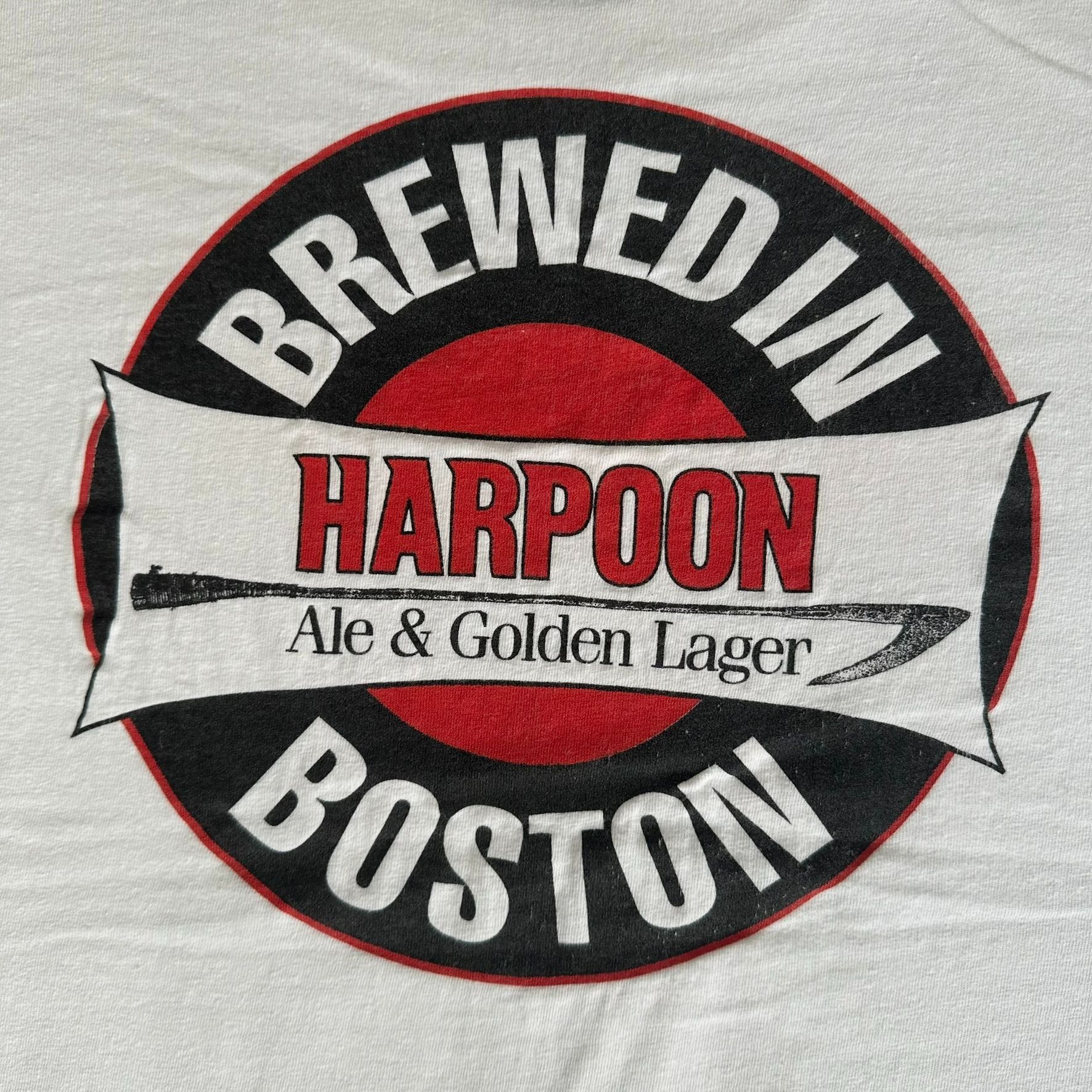 Vintage Vintage 90s Harpoon Ale Lager T-Shirt Single Stitch Boxy Gru Size US L / EU 52-54 / 3 - 6 Thumbnail