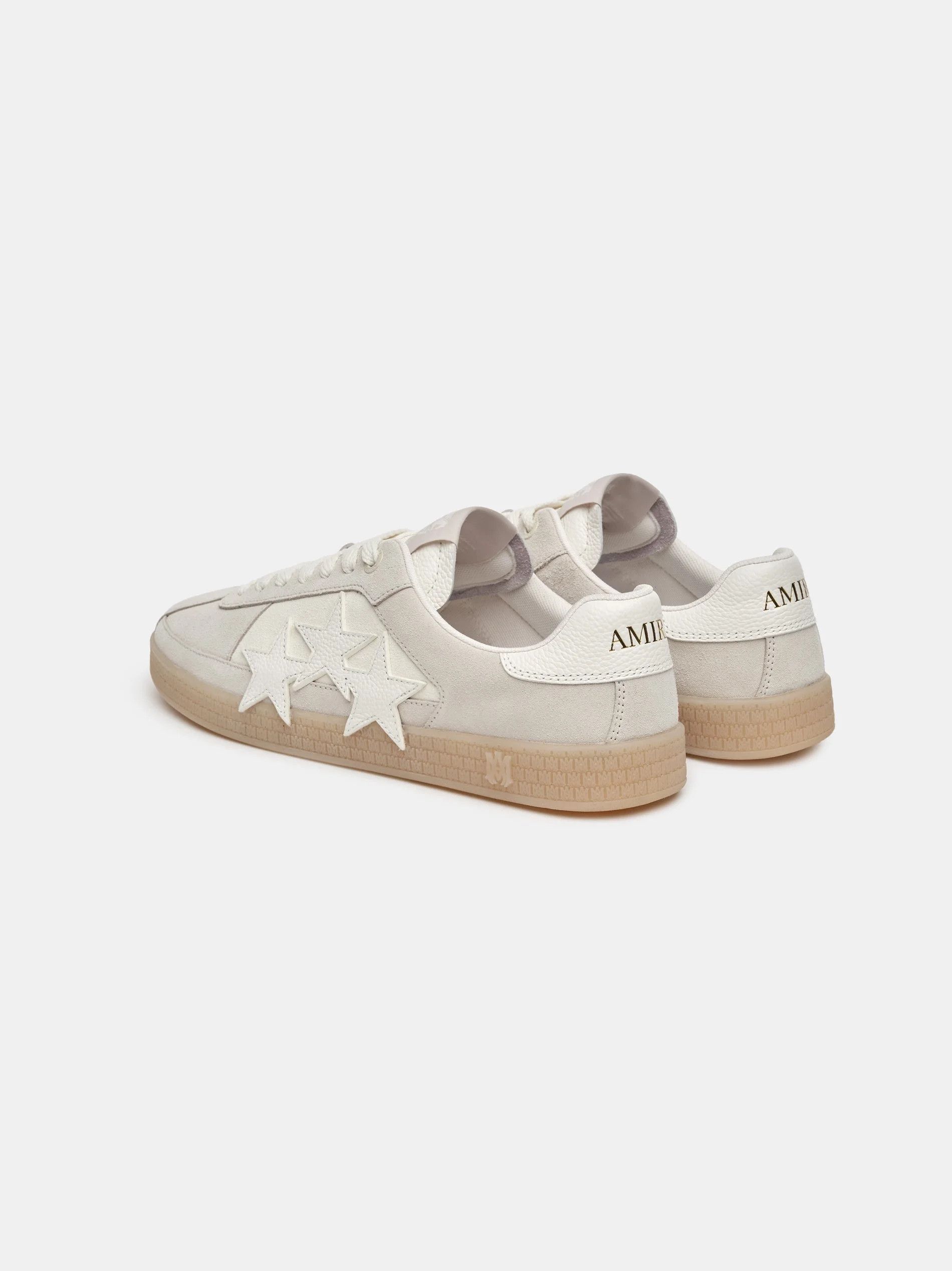 Amiri os11x1225 Pacific Bones Leather Sneakers in Off White/Beige Size US 8 / EU 41 - 4 Thumbnail