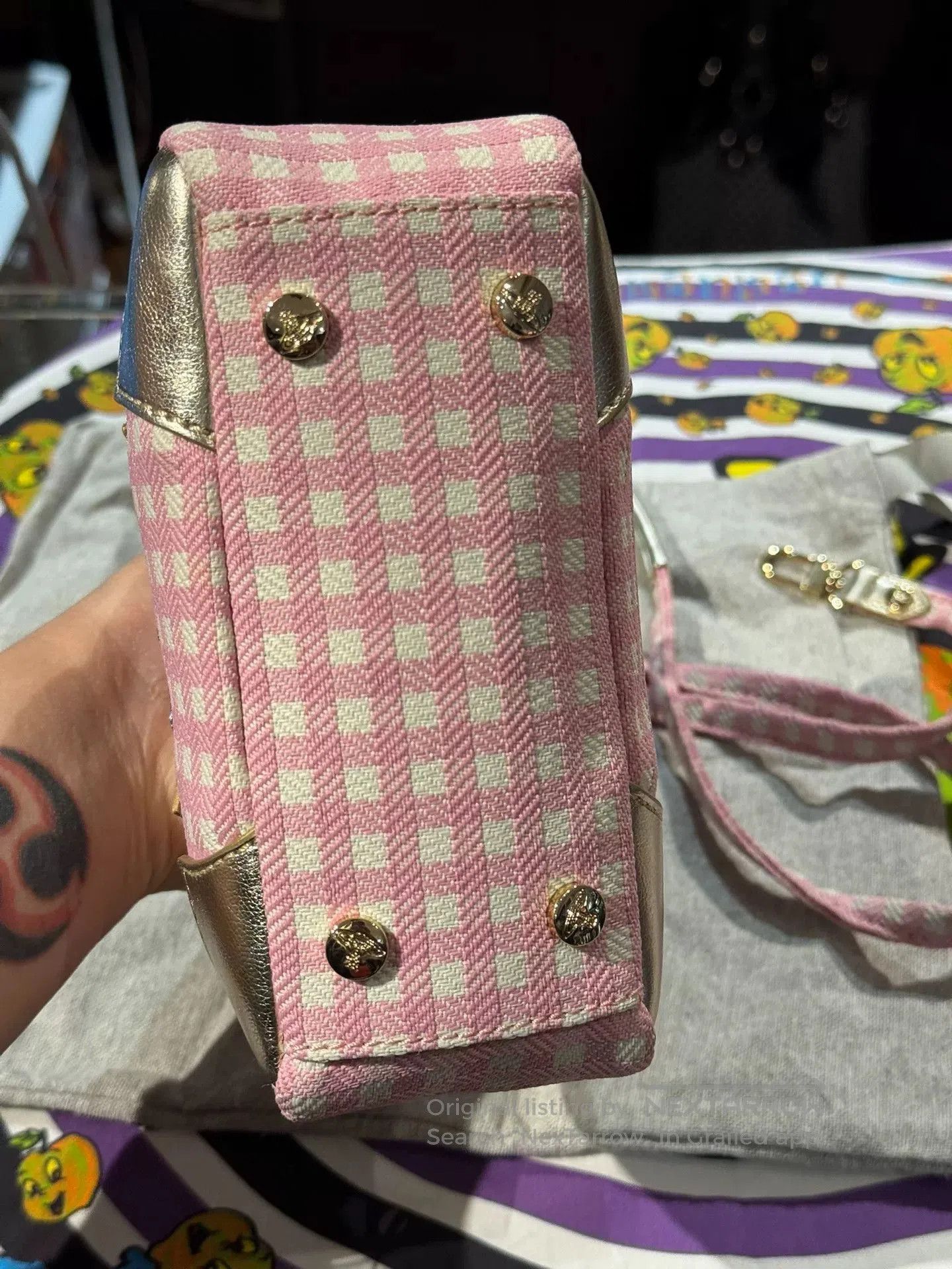 Vivienne Westwood Vivienne Westwood Pink Check Mini Bowling Bag. Size ONE SIZE - 3 Thumbnail