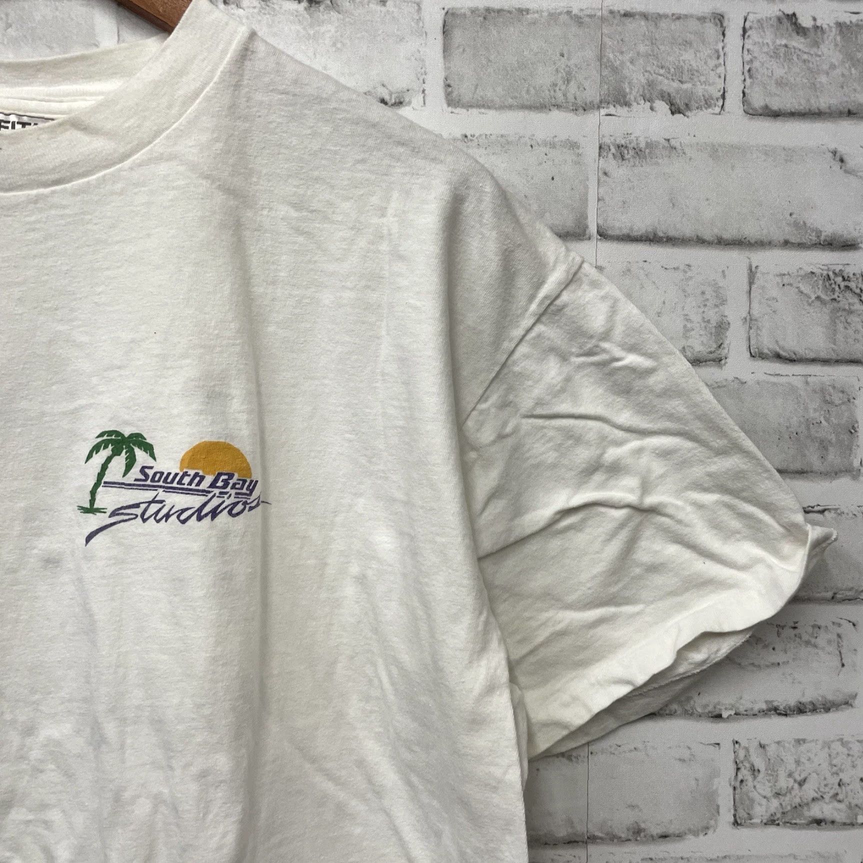 Vintage VINTAGE Oneita South Bay Studios 1994 Graphic Tee Stitch Mens Size XL White Cotton Size US XL / EU 56 / 4 - 4 Thumbnail