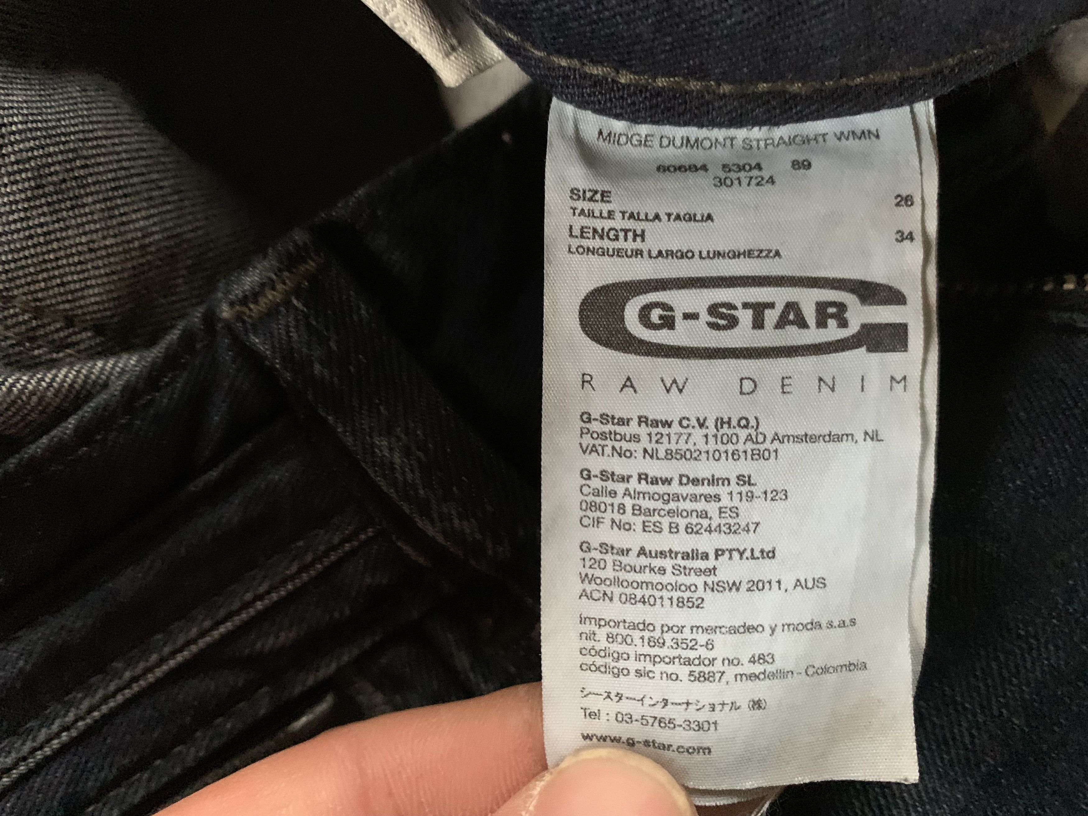 Denime × G-Star G-Star RAW Midge Dumont Straight Women's Jeans Size 26" / US 2 / IT 38 - 8 Thumbnail