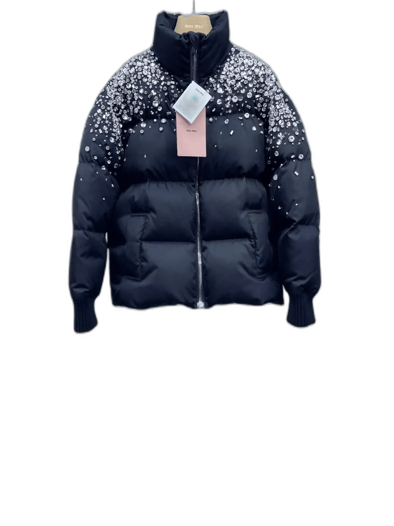 Prada Miumiu Heavy Rhinestone Down Jacket -2505 Size US M / EU 48-50 / 2 - 1 Thumbnail