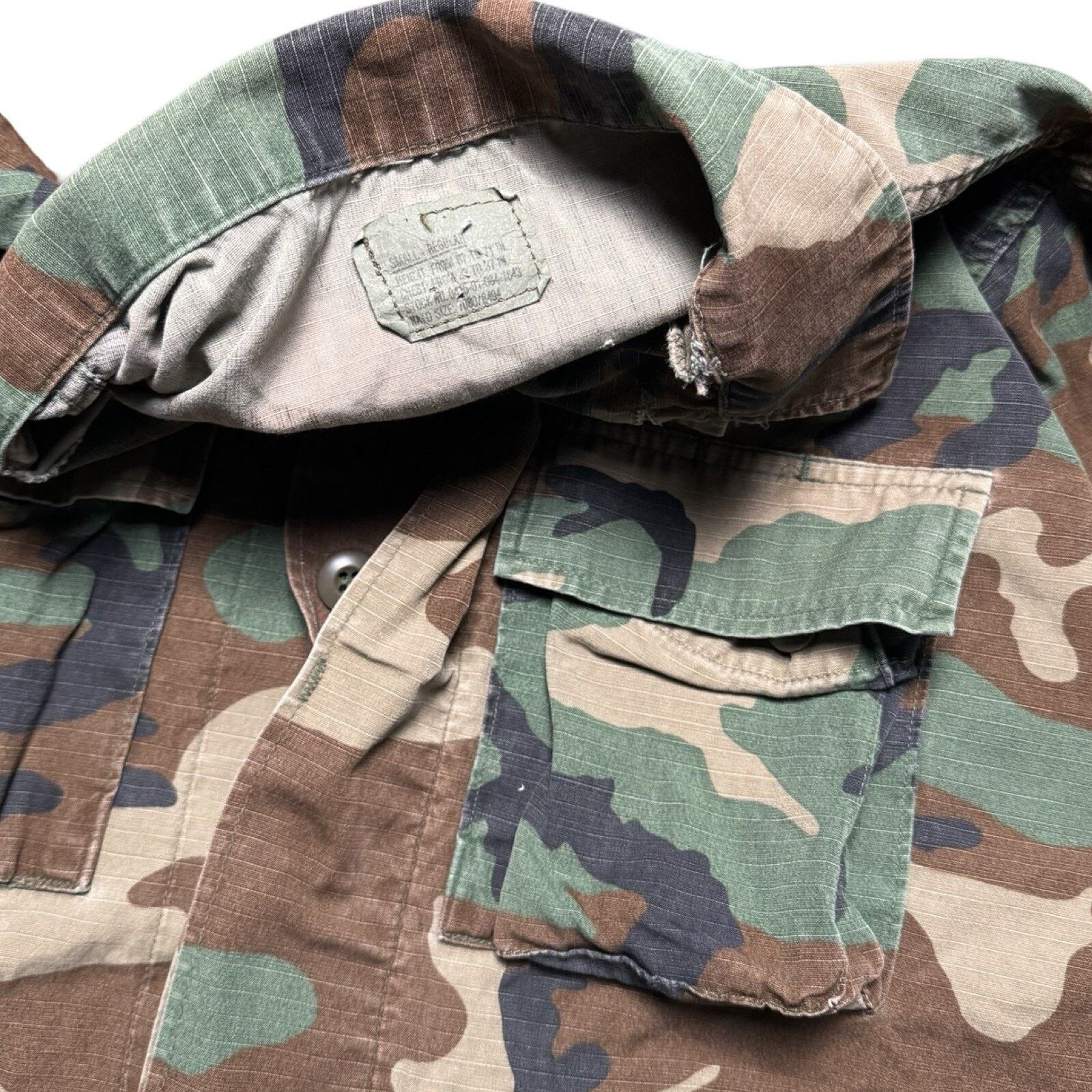 Vintage US Army Warm Weather Field Jacket Woodland Camo S Regular Size US S / EU 44-46 / 1 - 3 Thumbnail