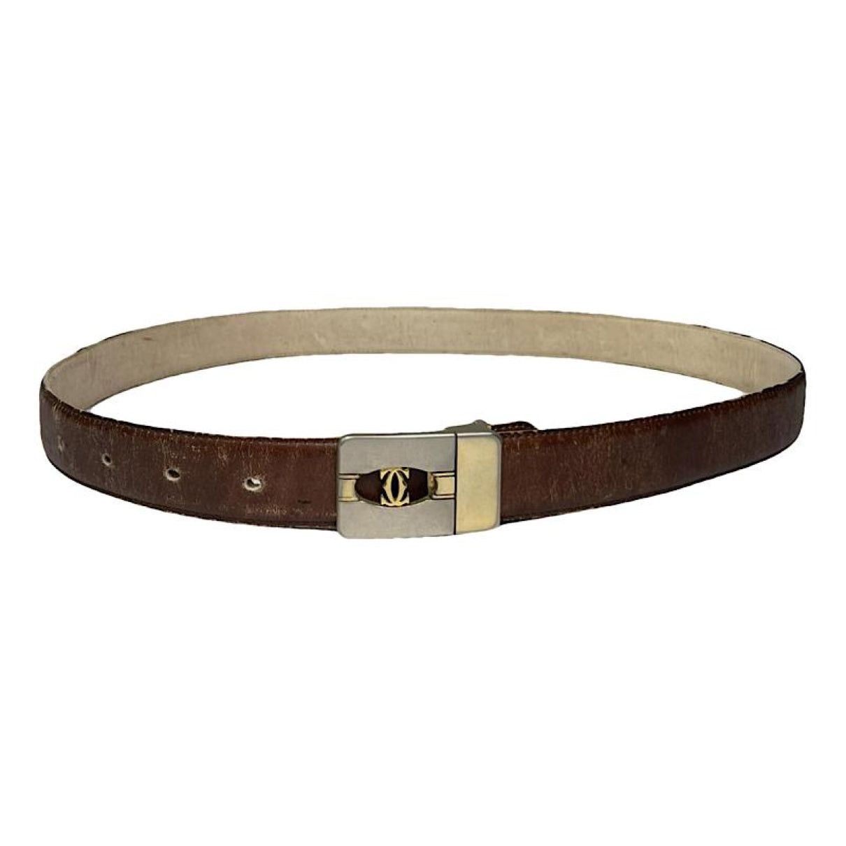 Cartier Brown Leather Belt Size ONE SIZE - 1 Thumbnail