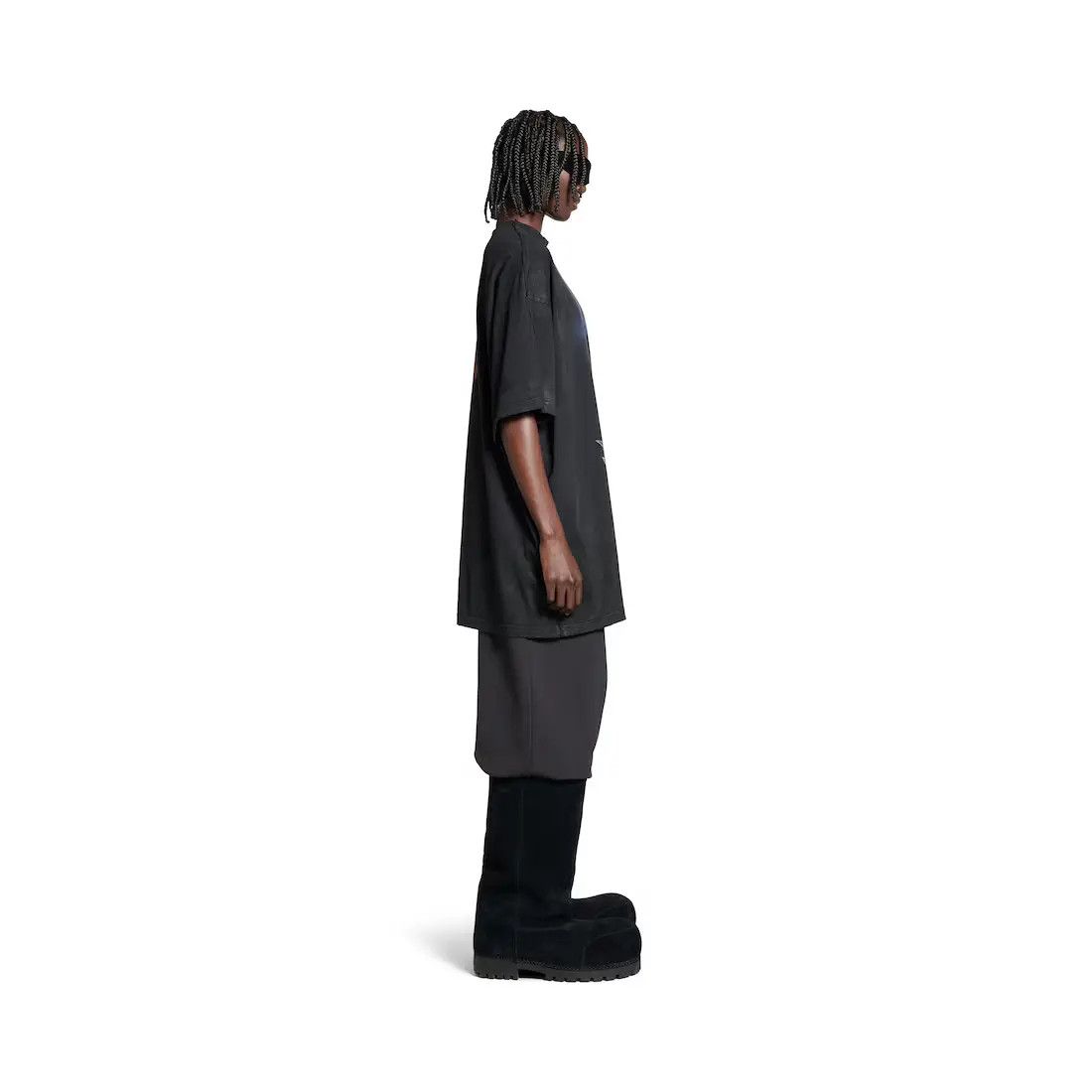 Balenciaga o1w1db11225 Paris Moon Double Front T-Shirt Oversized Size US XXL / EU 58 / 5 - 5 Thumbnail