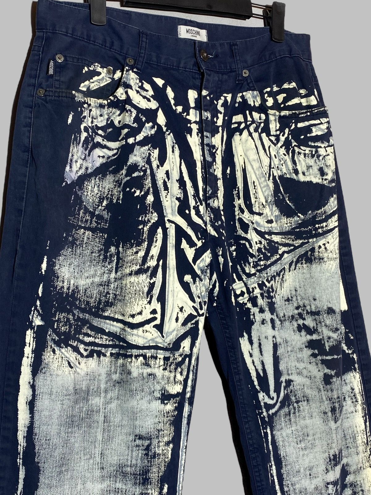 Moschino Moschino Jeans Graffiti Painted Rick Owens Style Avant Garde Size US 34 / EU 50 - 3 Thumbnail