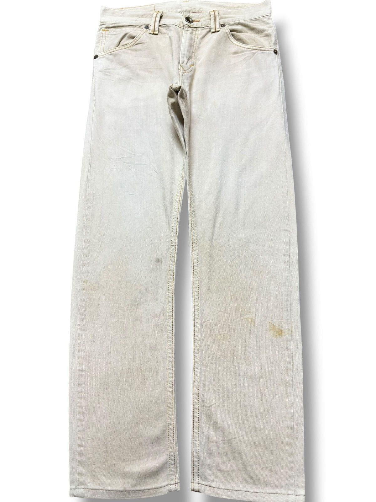 Edwin Vintage Edwin Exclusive Vintage White Tan Denim Size US 34 / EU 50 - 1 Thumbnail