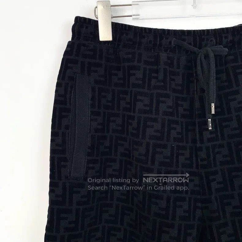Fendi Fendi Black logo letter all-over print cotton drawstring c Size US 32 / EU 48 - 3 Thumbnail