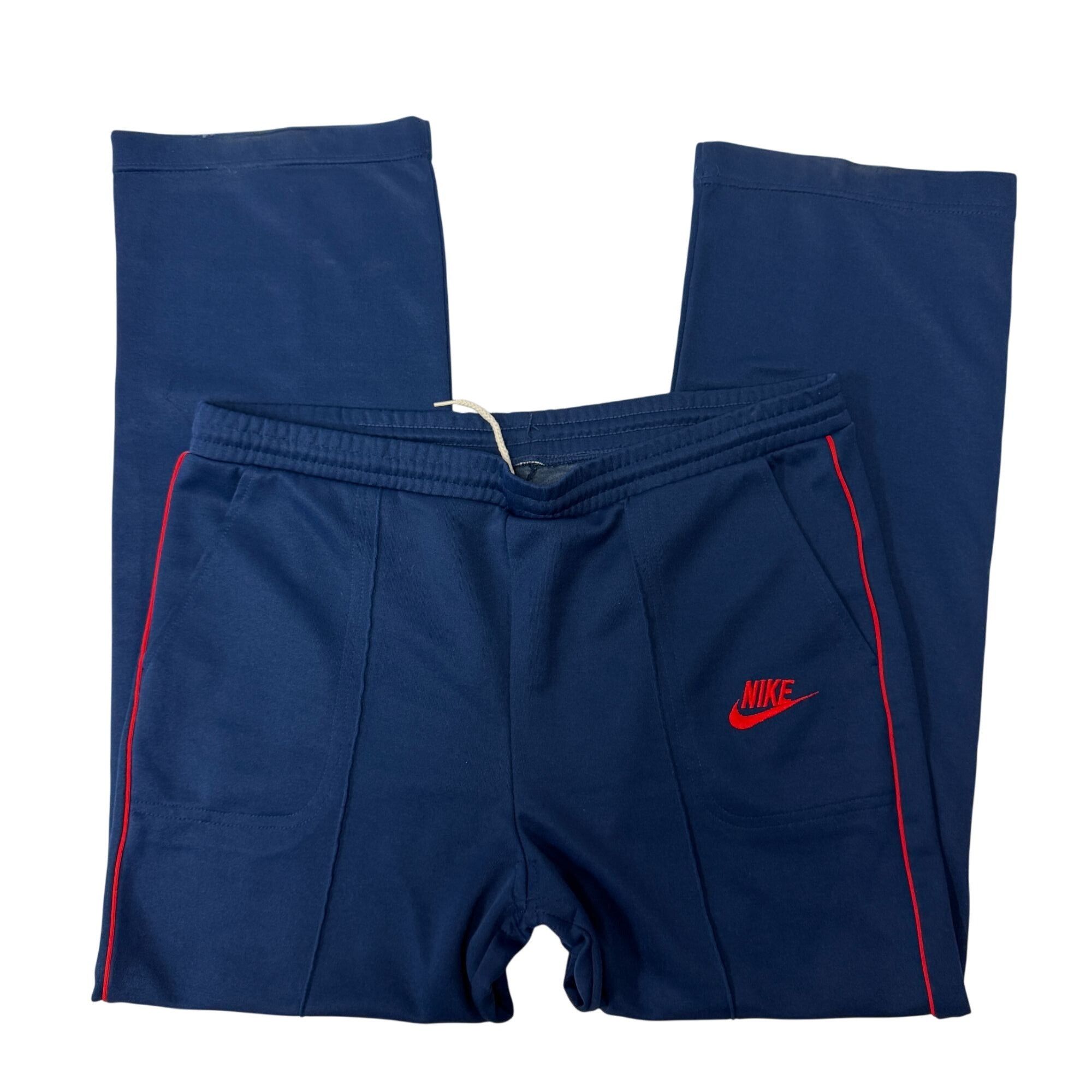 Nike 70 80's NIKE Blue Tag Joggers LOGO Red Stripe Athletic Pants Size US 38 / EU 54 - 8 Thumbnail