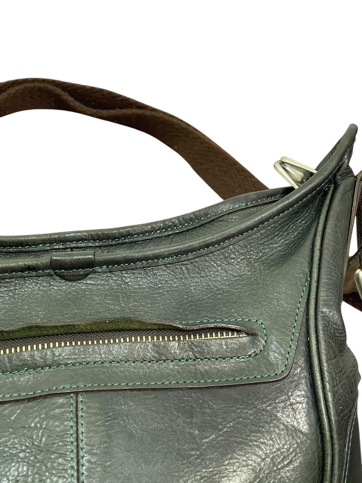 Genuine Leather Full Leather Aniary Japan Dark Green Cross Body Bag 1🟩6 Size ONE SIZE - 13 Thumbnail