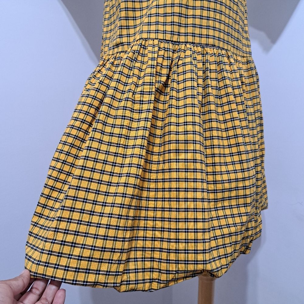 Levi's Levi's Aberdeen Tafetta Plaid Dress Buble Hem Oversized XS Mustard Size XS / US 0-2 / IT 36-38 - 11 Thumbnail