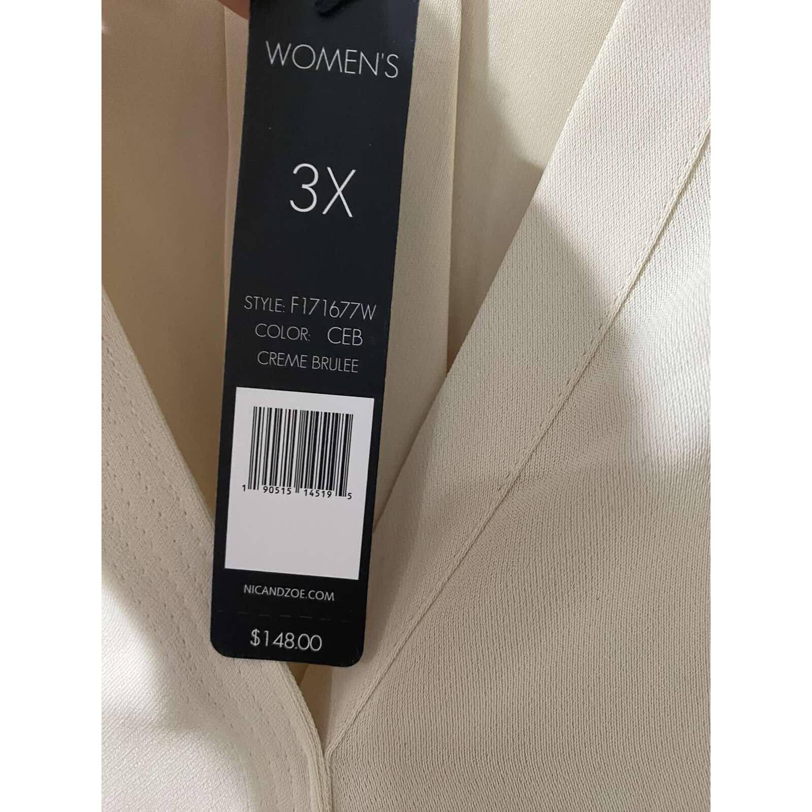 & Other Stories NIC+ZOE Easy Women Care Ivory Tunic Blouse Size 3X A003258 Size 3XL / US 20-22 - 5 Thumbnail