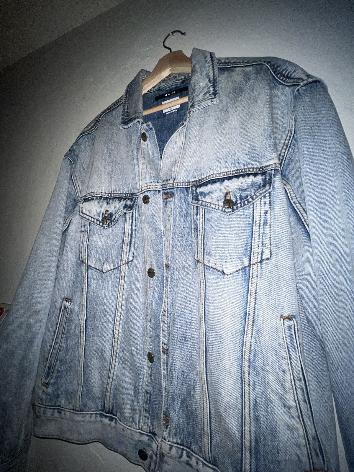 Ksubi Worn 1x XL Light Blue Ksubi Back Logo Denim Jacket Size US XL / EU 56 / 4 - 6 Thumbnail