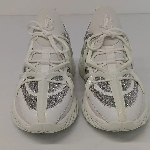 Jimmy Choo Jimmy Choo Cosmos Crystal Embellished Lo Top Sneakers-EU43 Size US 10 / EU 43 - 3 Thumbnail