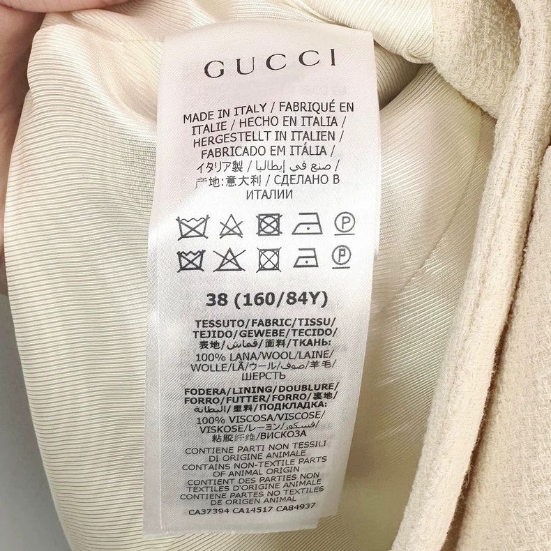 Gucci Gucci Size 38 Beige gold-buttoned suit coat 2502-Nextarrow Size US S / EU 44-46 / 1 - 4 Thumbnail