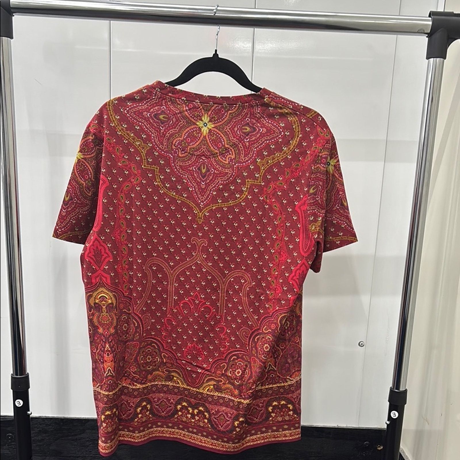 Etro NWT Etro Red and Yellow Short Sleeve Tee Intricate Pattern M Size US M / EU 48-50 / 2 - 5 Thumbnail