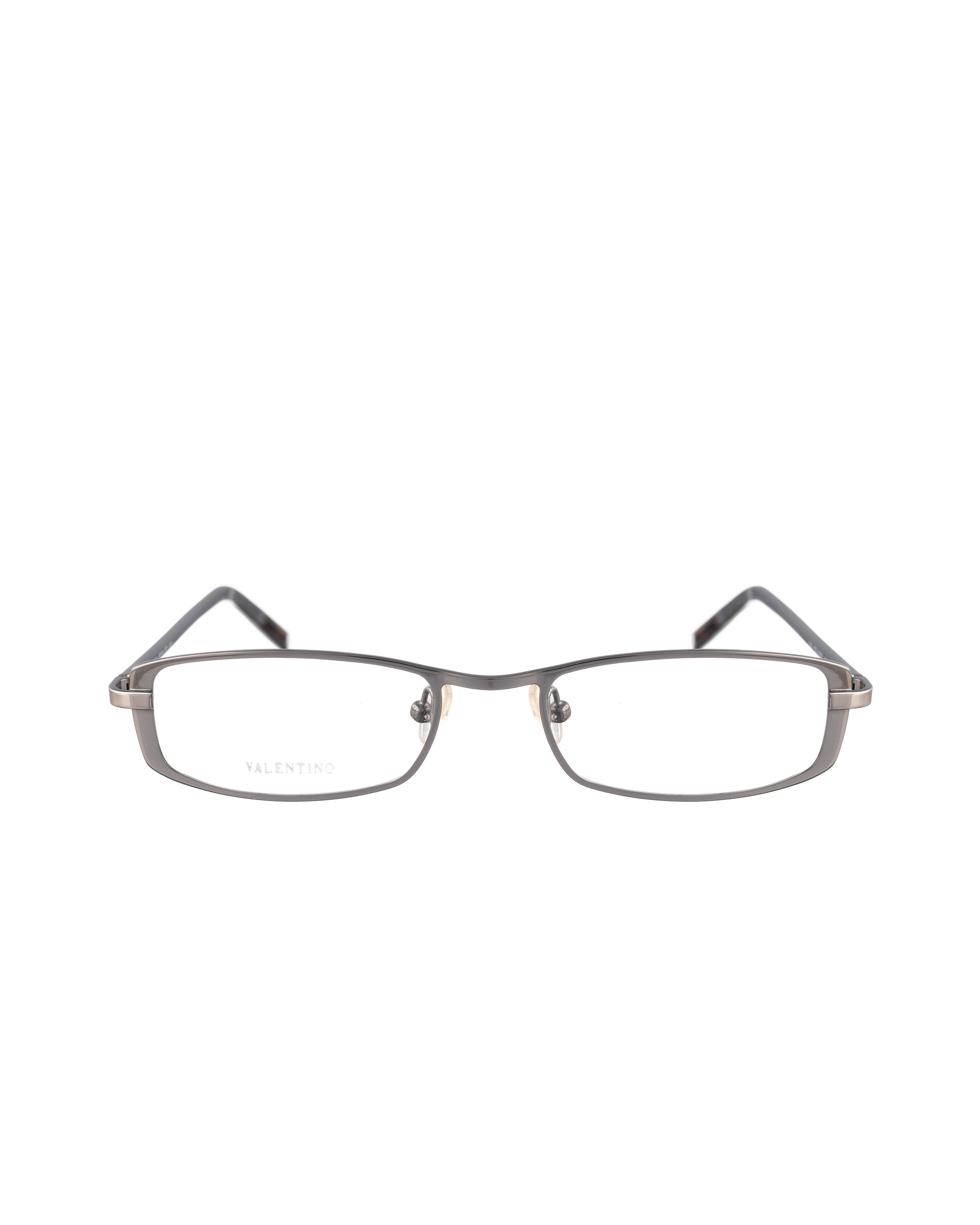 Valentino 00s Brown Matte Thin Rectangular Glasses