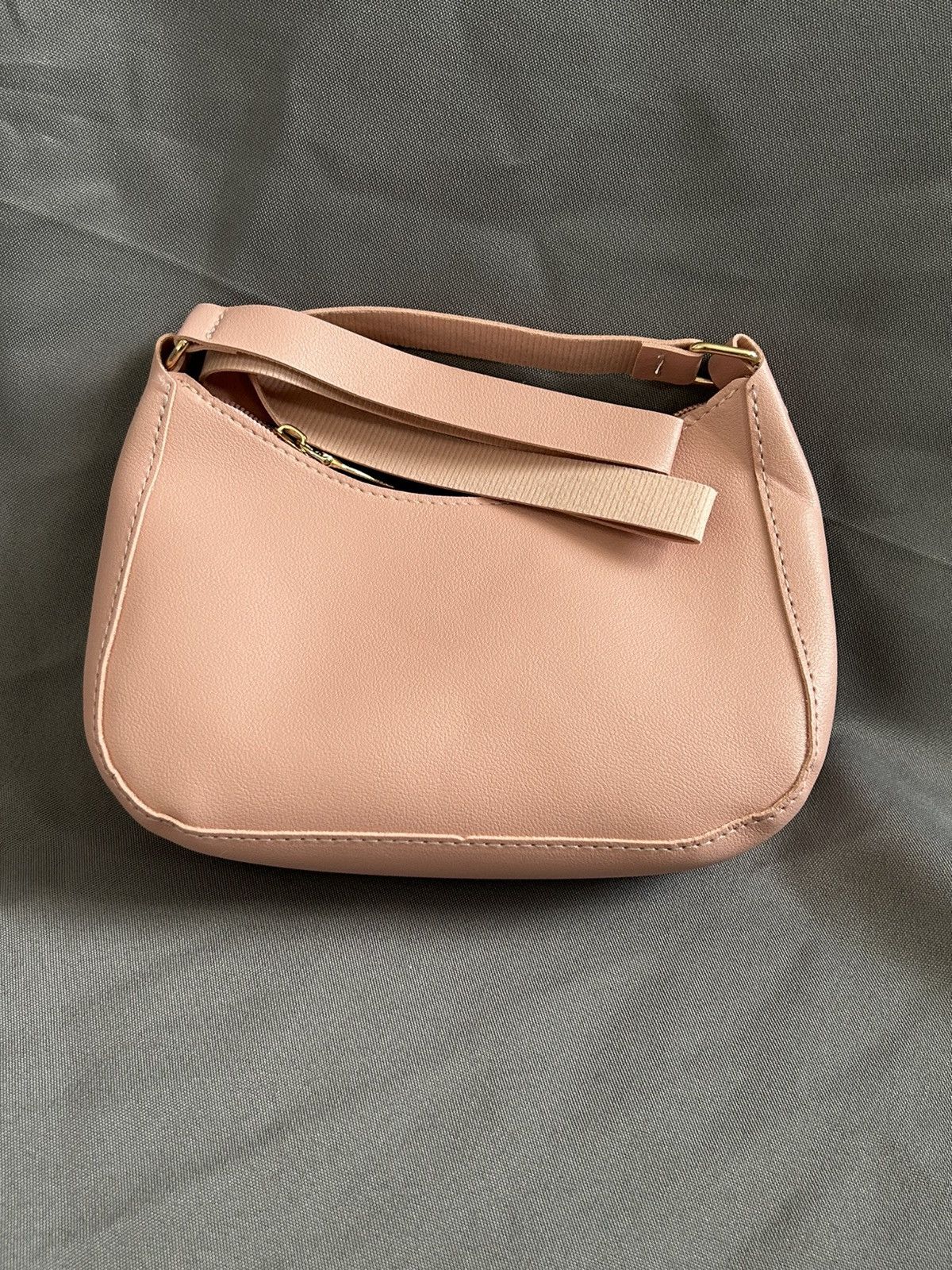 Vintage Blush Pink Mini Shoulder Bag with Gold Zipper Size ONE SIZE - 3 Thumbnail