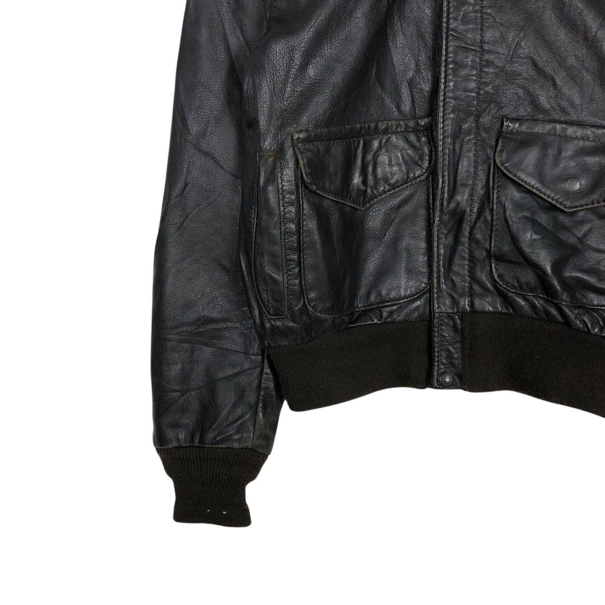 Schott 🔥VINTAGE BIKER LEATHER JACKET SCHOTT MADE IN USA BLANKET Size US M / EU 48-50 / 2 - 6 Thumbnail