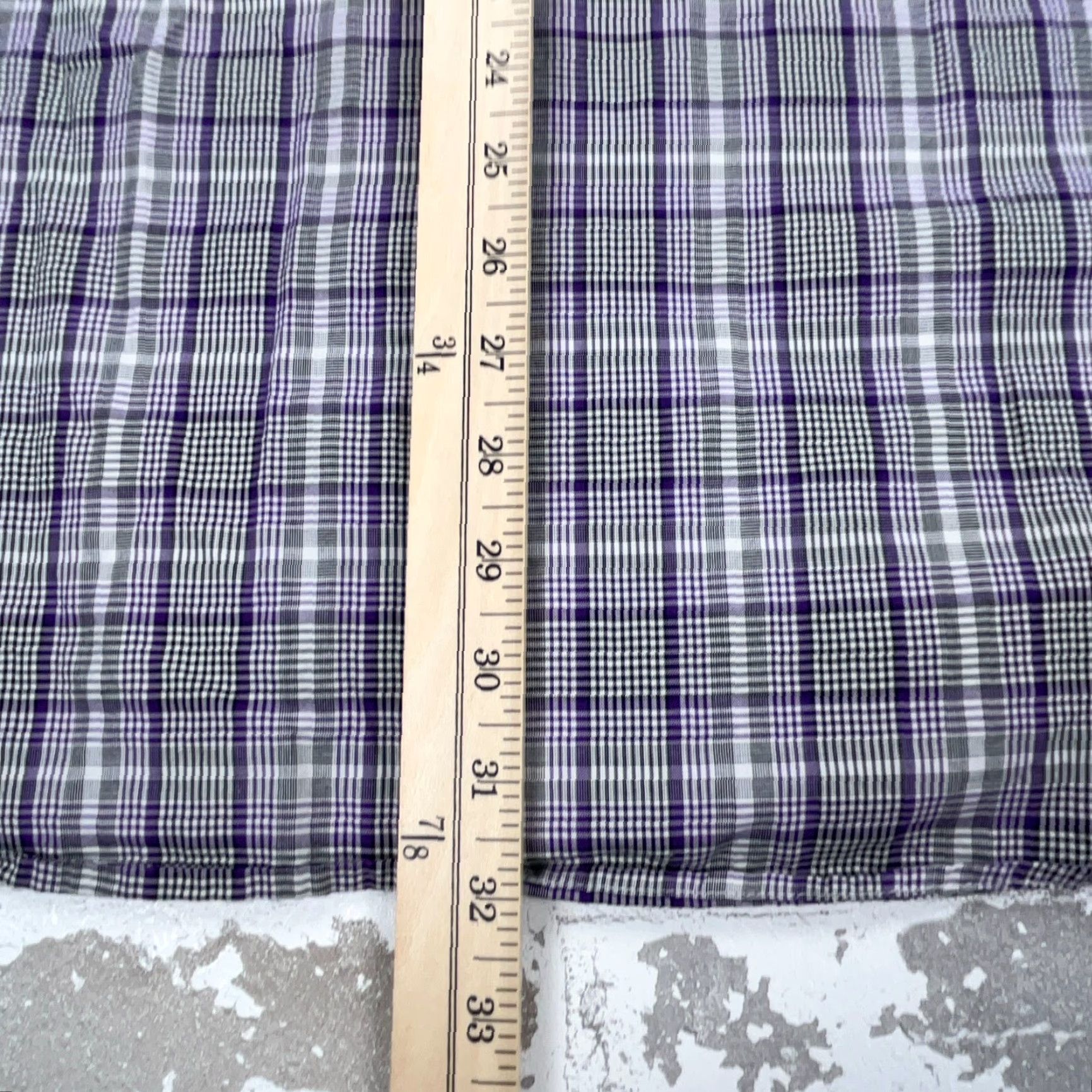 Peter Millar Peter Millar Shirt Men L Purple Button Up Plaid Dress Poplin Flat Pocket Size 42R - 7 Thumbnail