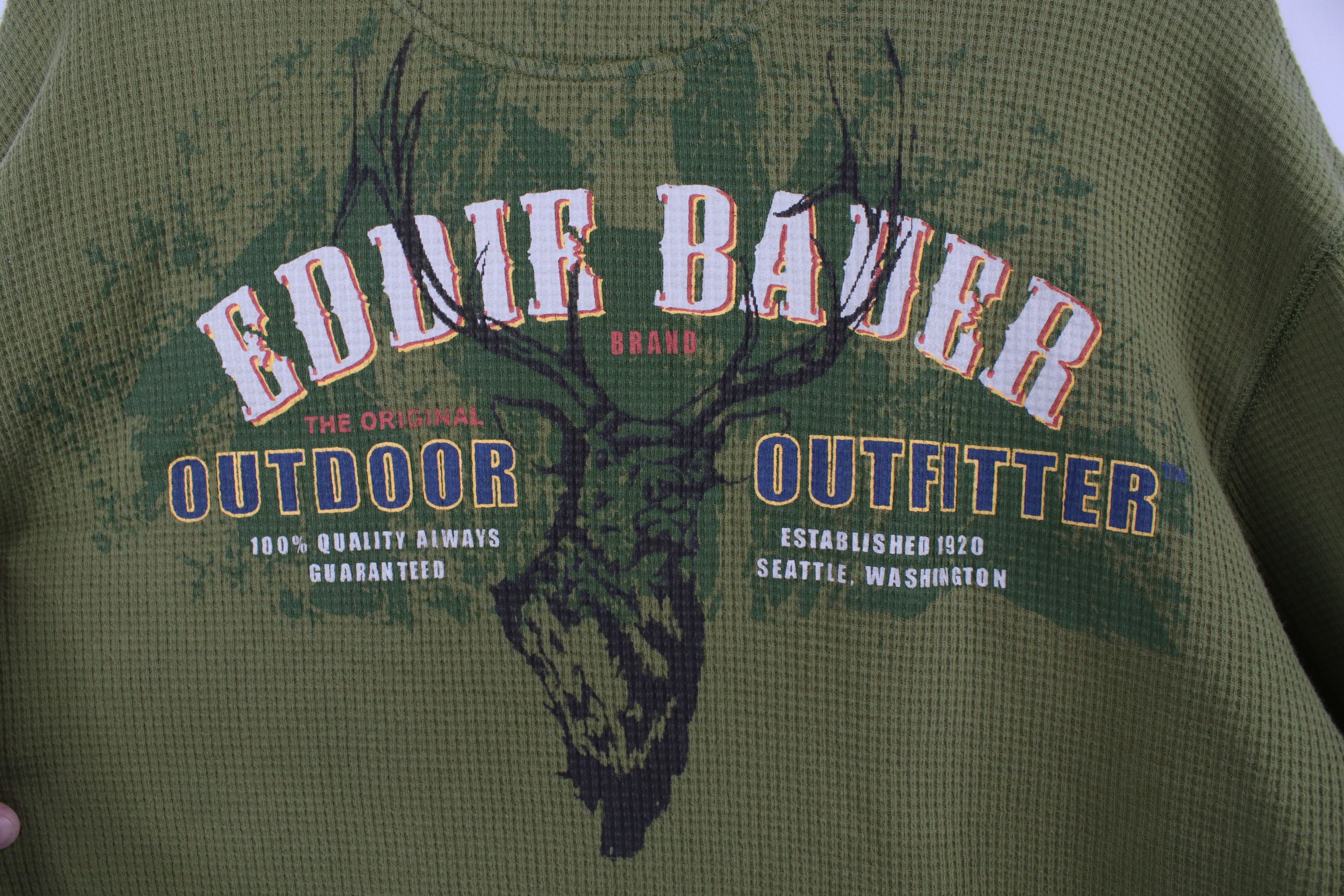 Eddie Bauer × Vintage Vintage Y2K Eddie Bauer Waffle Knit Long Sleeve T-Shirt Size US L / EU 52-54 / 3 - 9 Thumbnail