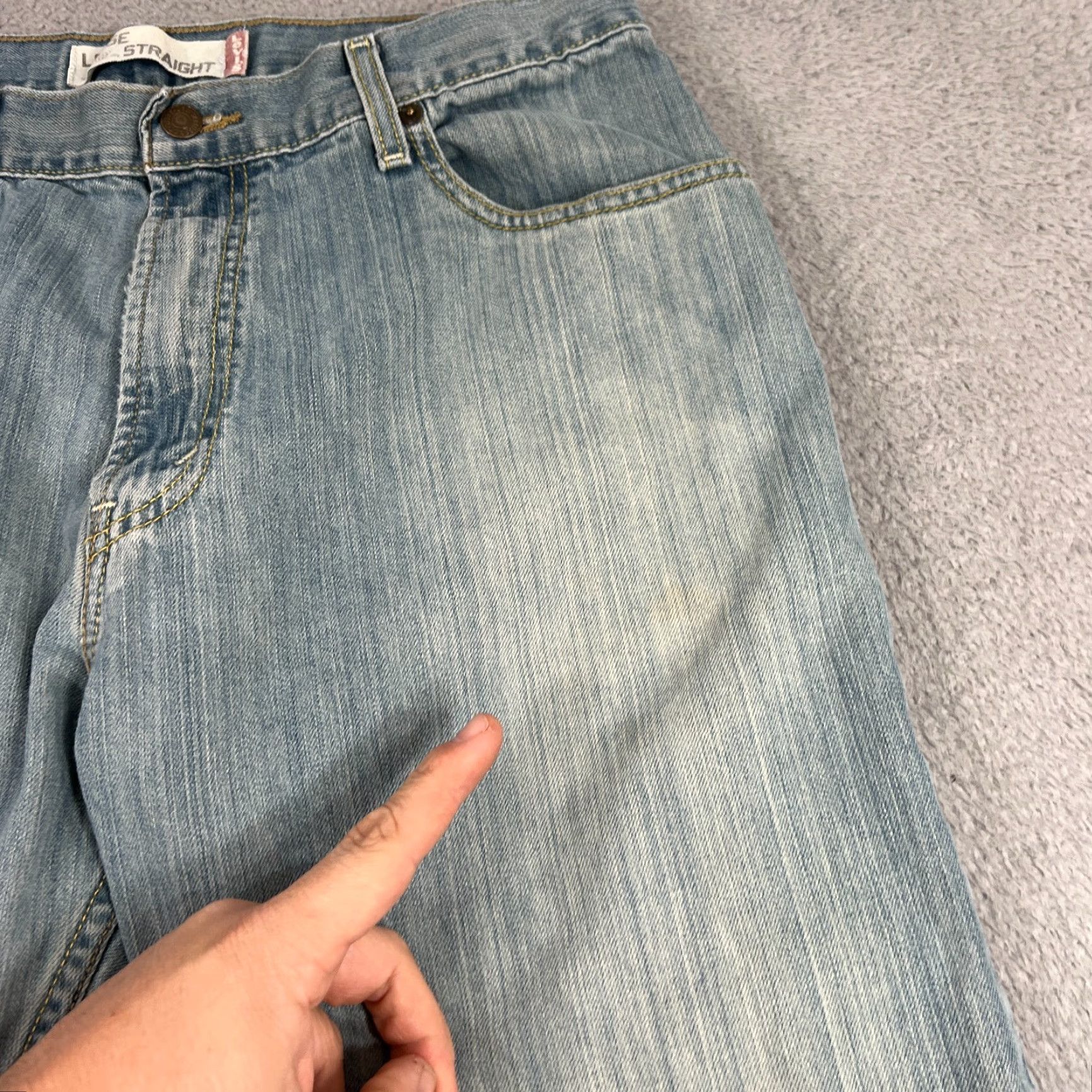 Levi's VINTAGE Levis 569 Jeans Mens 34x32 Blue Mid Rise Straight 5-Pocket Denim Logo Levis 500 Series Modern American Classic Jeans Mens Size US 34 / EU 50 - 5 Thumbnail