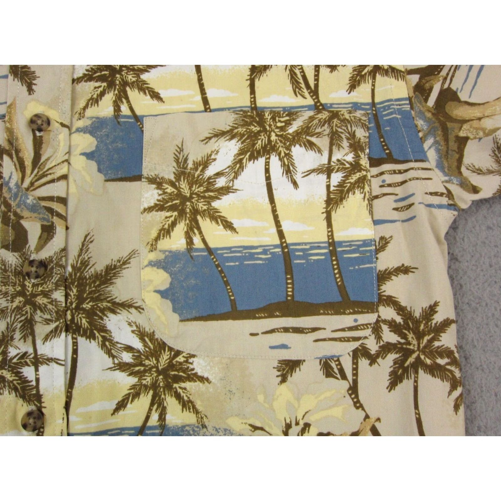 Vintage Puritan Hawaiian Shirt Mens Regular M Short Sleeve Button-Up Yellow Vintage Casual Size US M / EU 48-50 / 2 - 3 Thumbnail